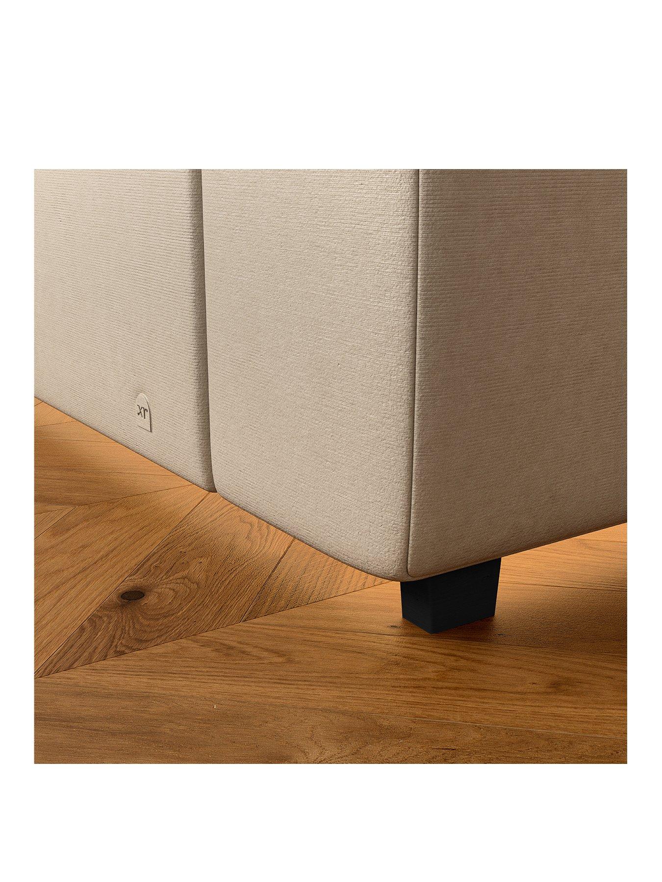 xr-living-maisie-upholstered-velvet-ottoman-tv-bed-with-under-frame-led-lights-natural-stonestillFront