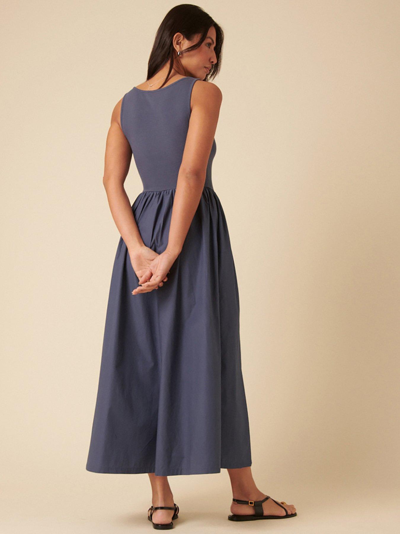 nobodys-child-verity-midi-dress-bluestillFront
