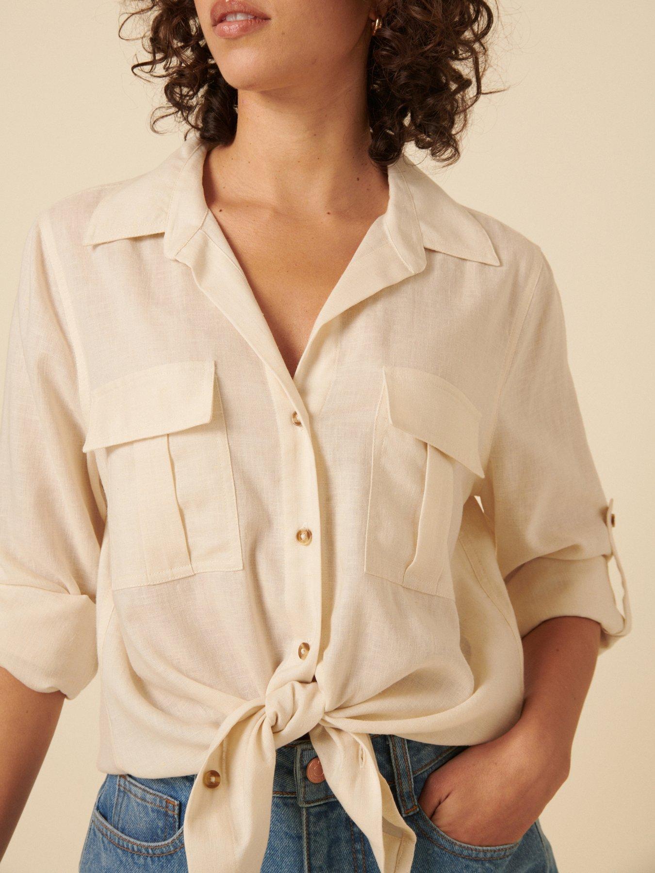Image 4 of 4 of Nobodys Child Sandrine Blouse - White