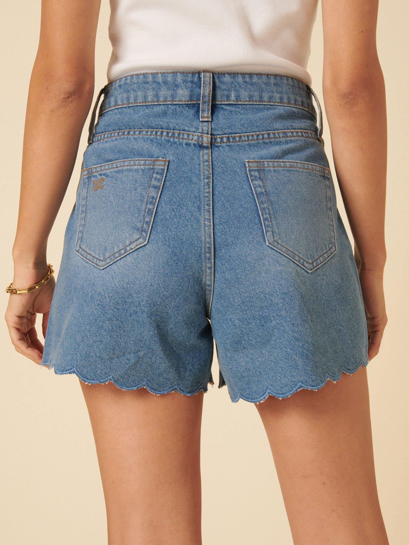 Image 2 of 5 of Nobodys Child Denim Scallop Short - Blue