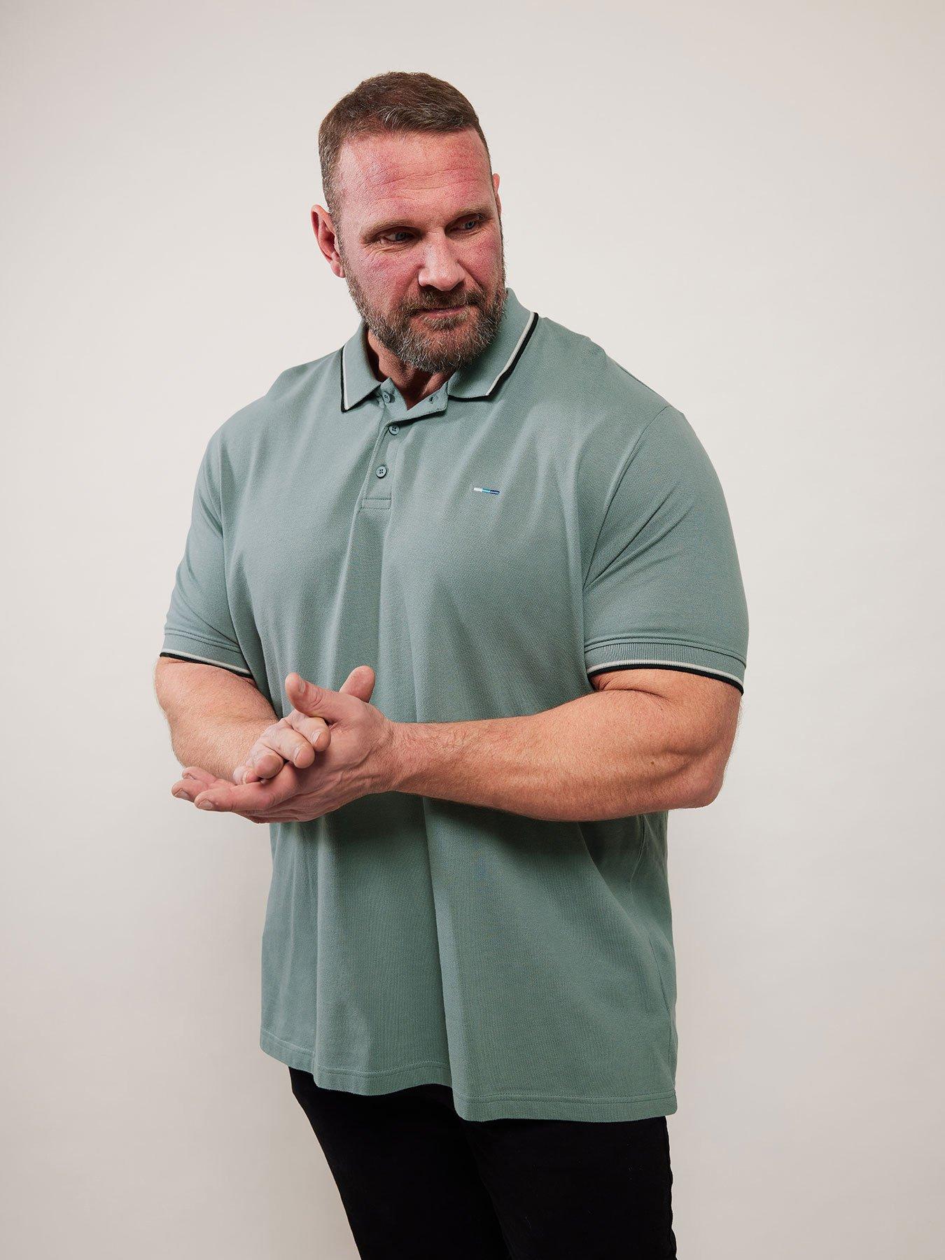 Image of BadRhino Pique Tipped Polo Shirt - Green