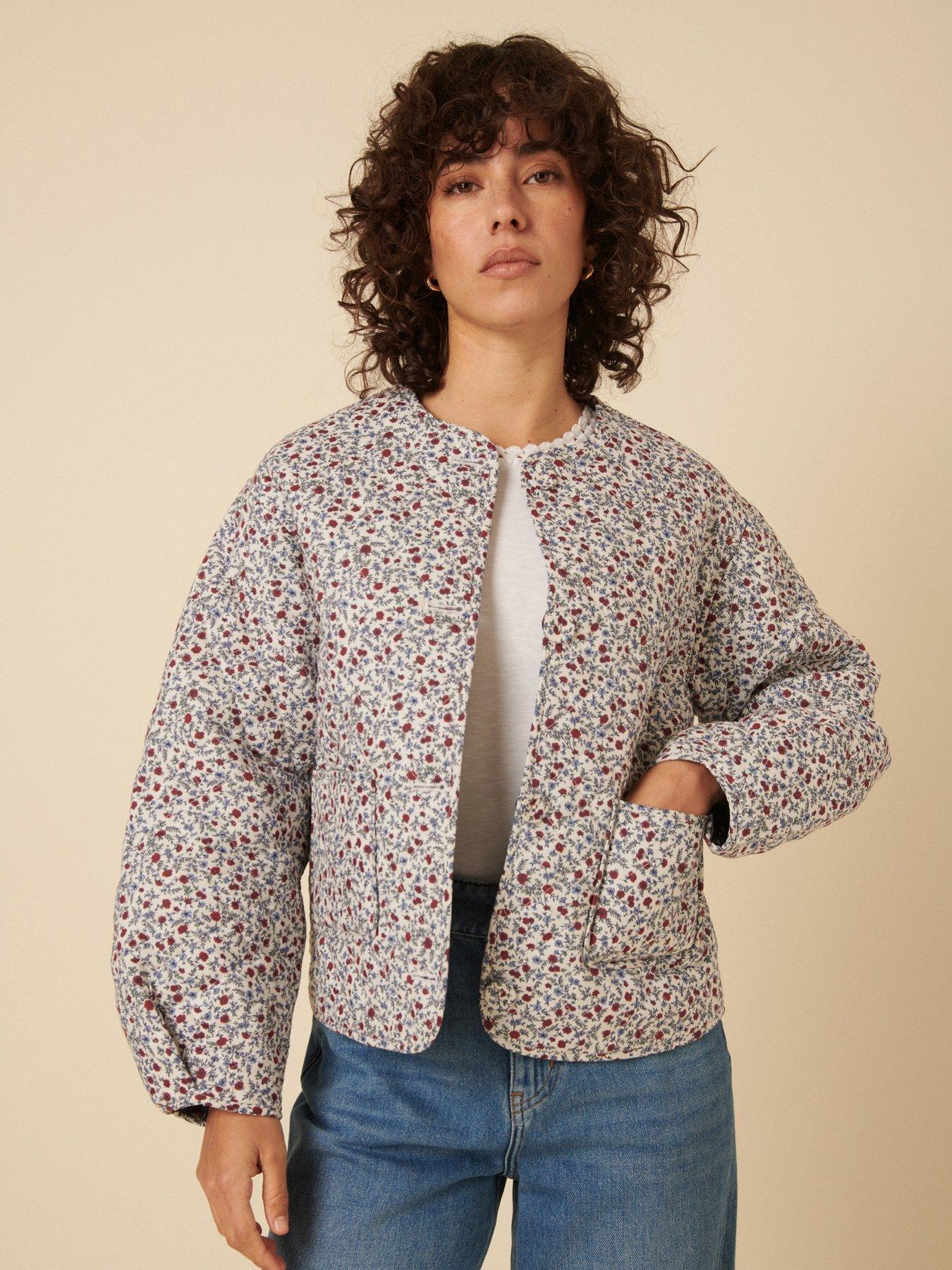undefined Quilted Reversible Jacket - Cream