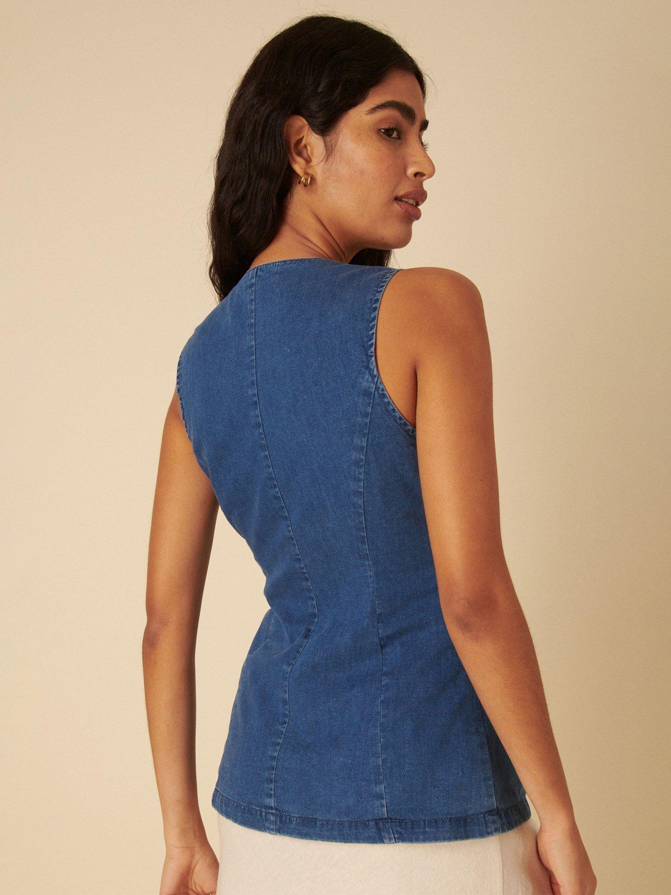 Image 2 of 4 of Nobodys Child Denim Waistcoat - Blue