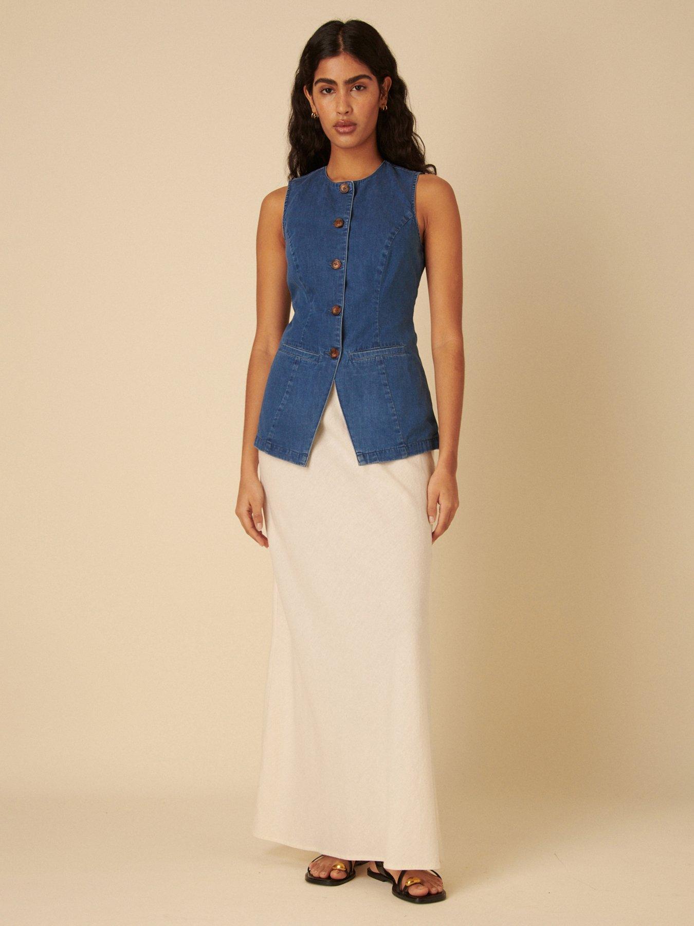 Image 3 of 4 of Nobodys Child Denim Waistcoat - Blue