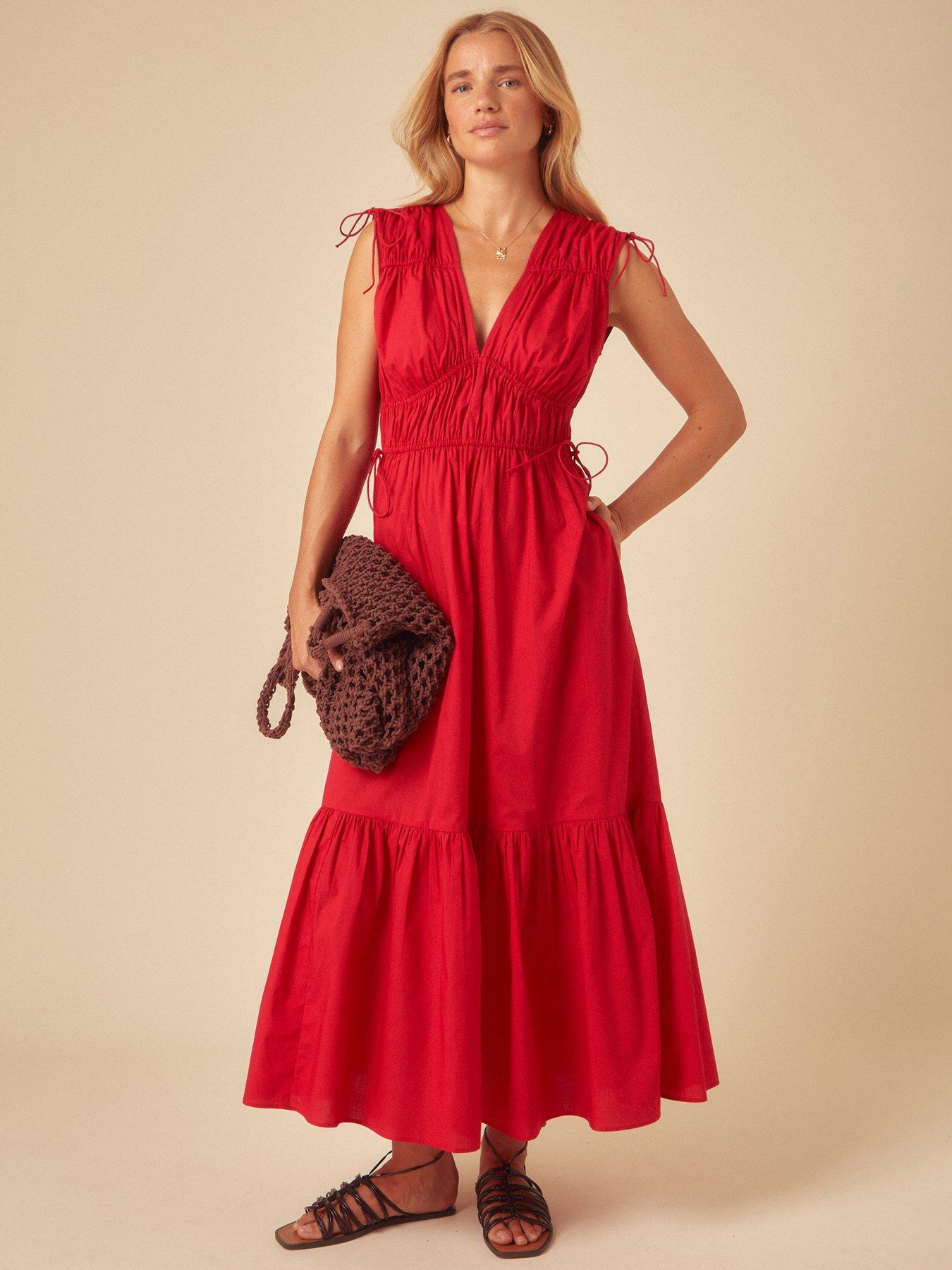 Nobodys Child Ianthe Midi Dress - Red