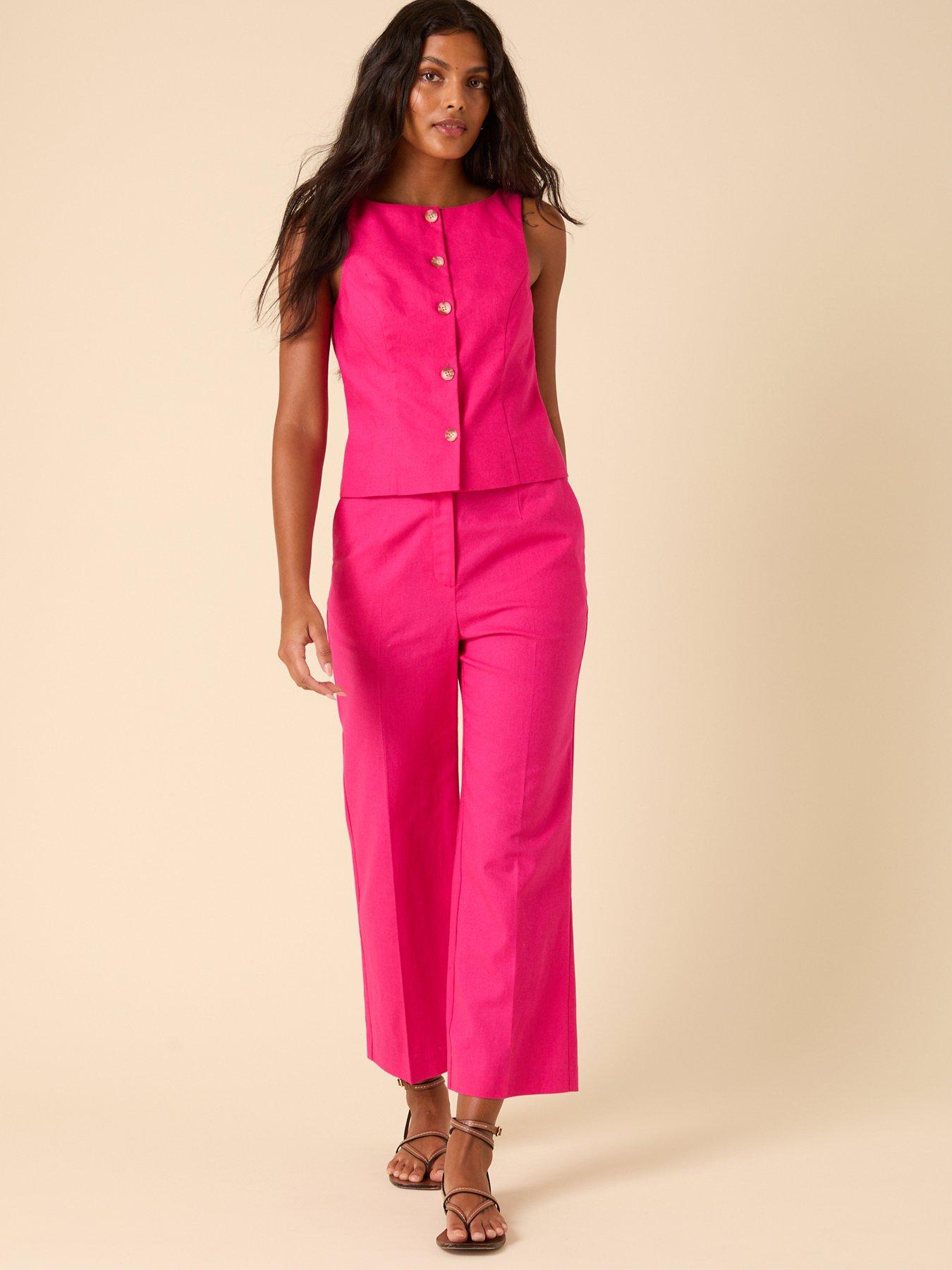 Image of Nobodys Child Etta Linen Trouser - Pink