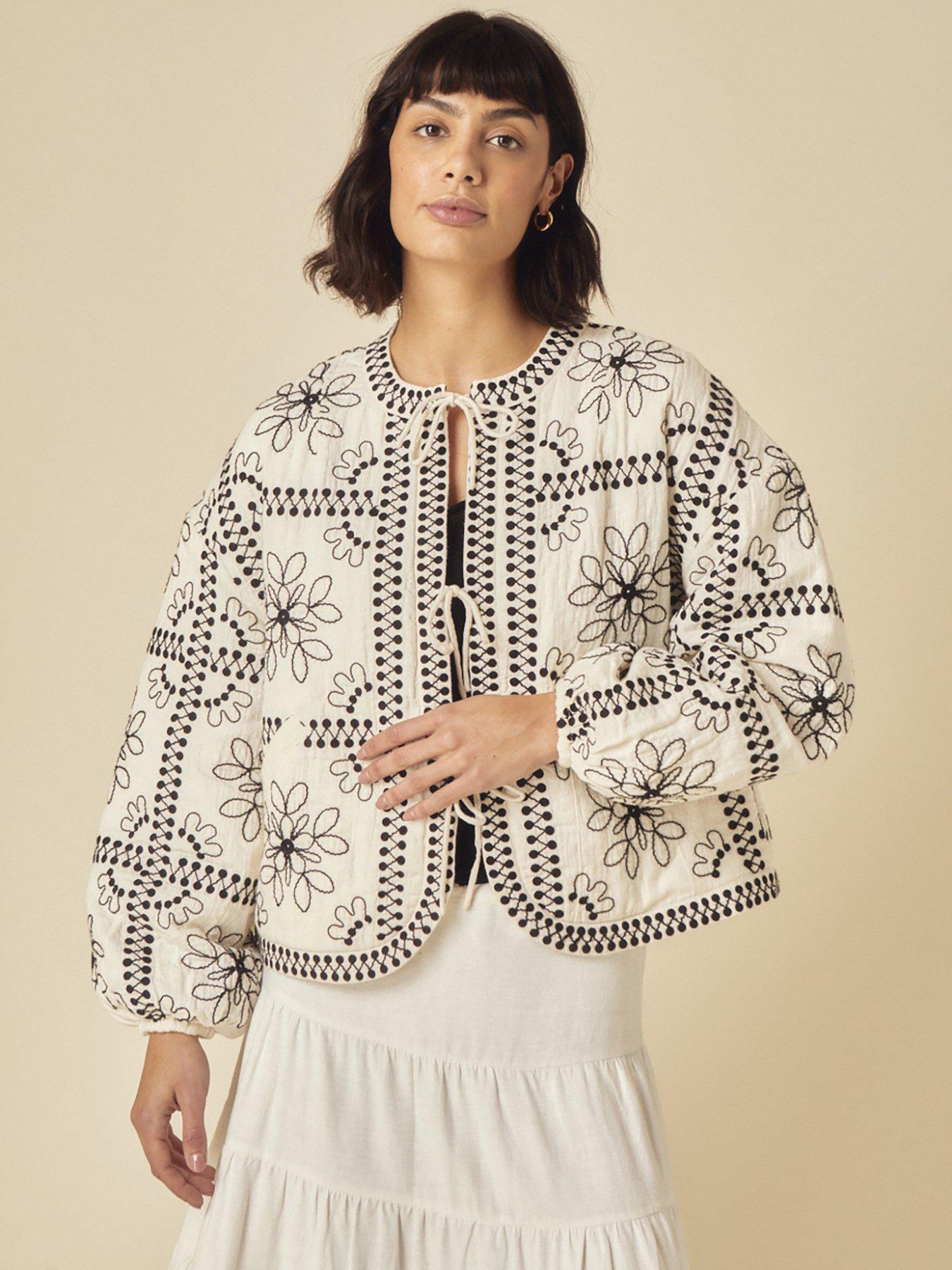 Image 1 of 5 of Nobodys Child Layla Embroidered Quilted Jacket - Multi