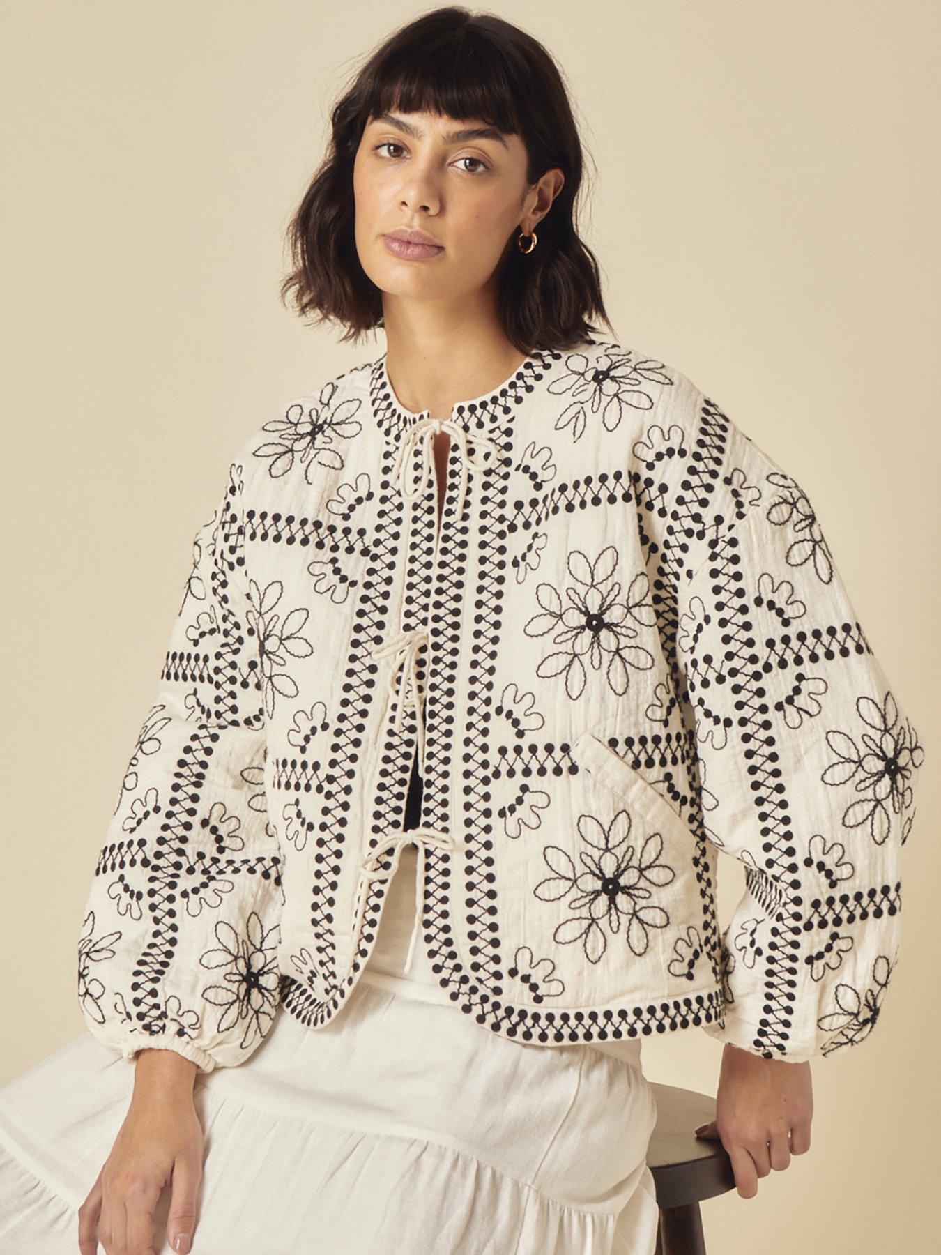Image 4 of 5 of Nobodys Child Layla Embroidered Quilted Jacket - Multi