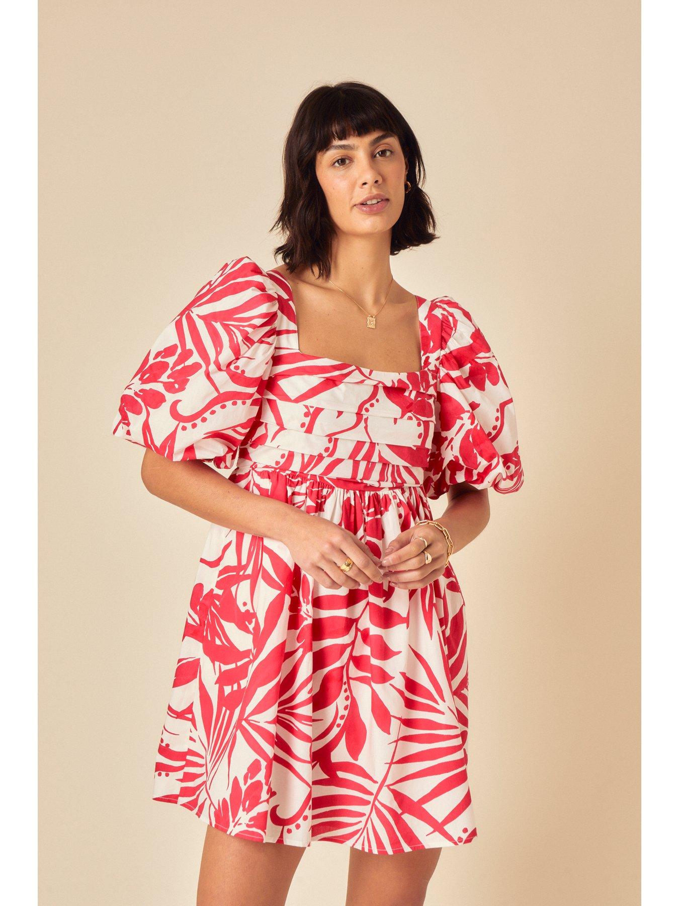 Image 2 of 4 of Nobodys Child Nova Abstract Mini Dress - Red