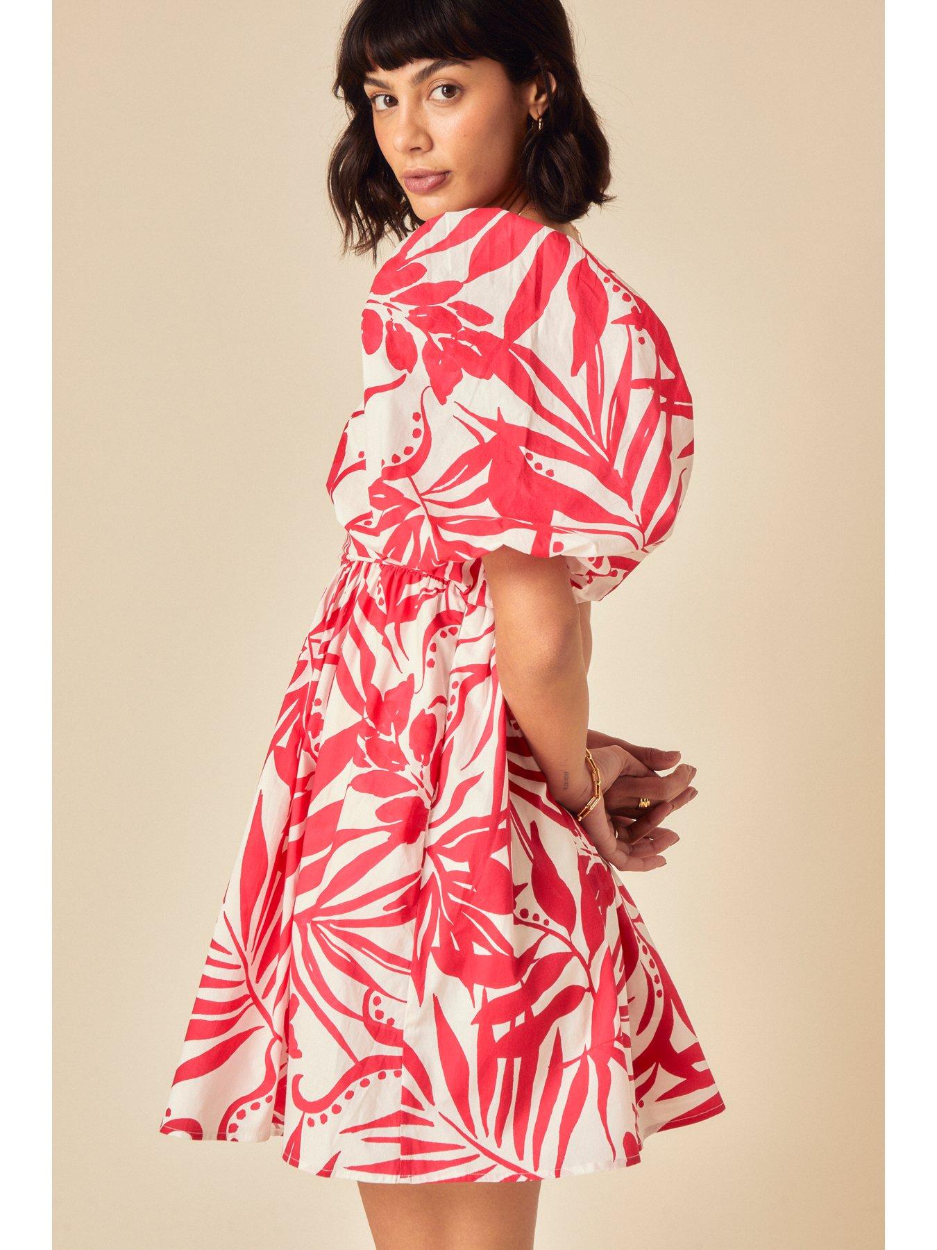 Image 3 of 4 of Nobodys Child Nova Abstract Mini Dress - Red
