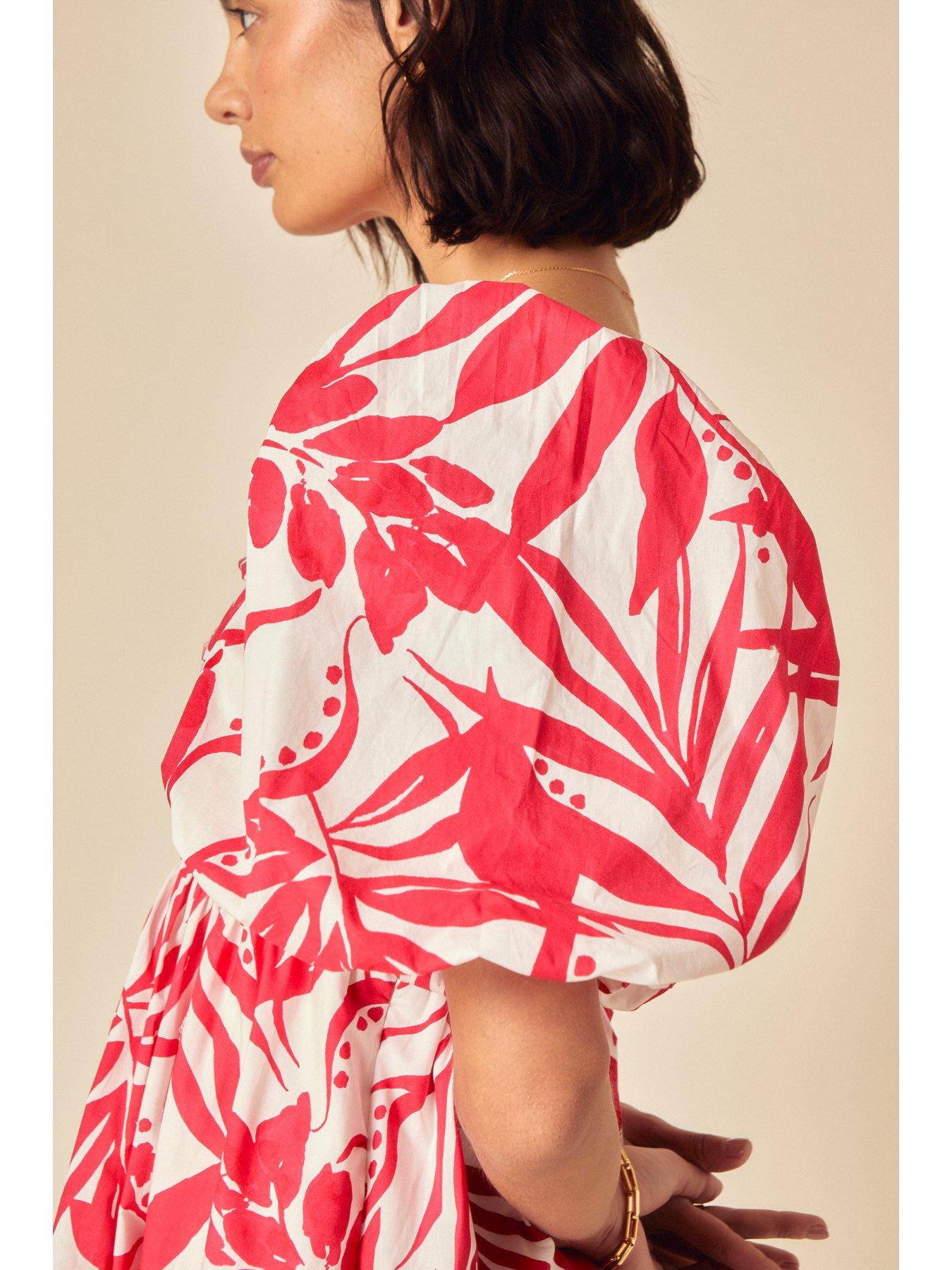 Image 4 of 4 of Nobodys Child Nova Abstract Mini Dress - Red