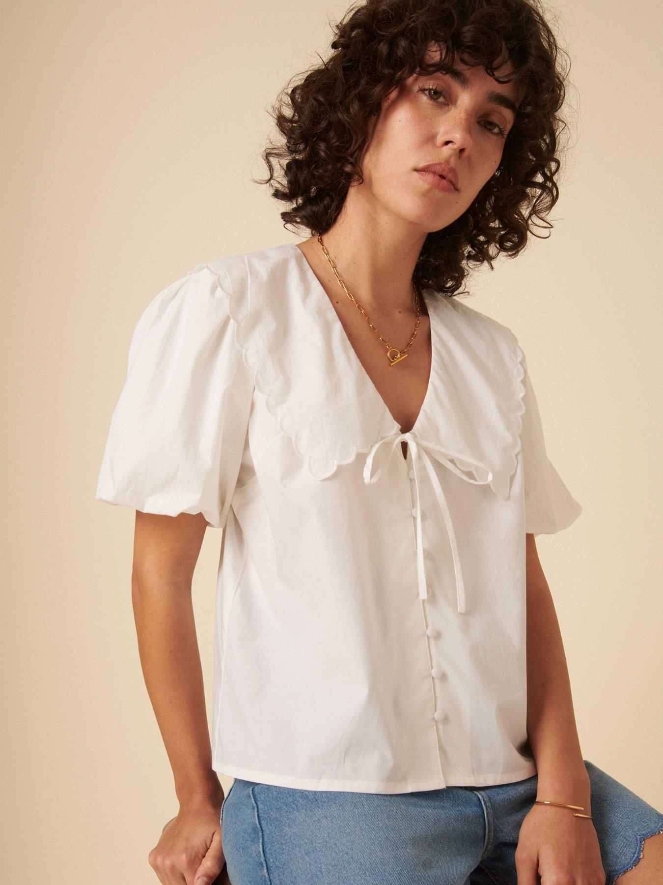 Image 1 of 5 of Nobodys Child Birdie Blouse - White