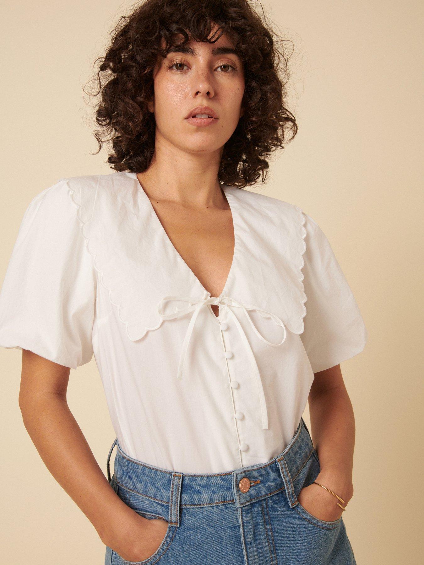 Image 3 of 5 of Nobodys Child Birdie Blouse - White