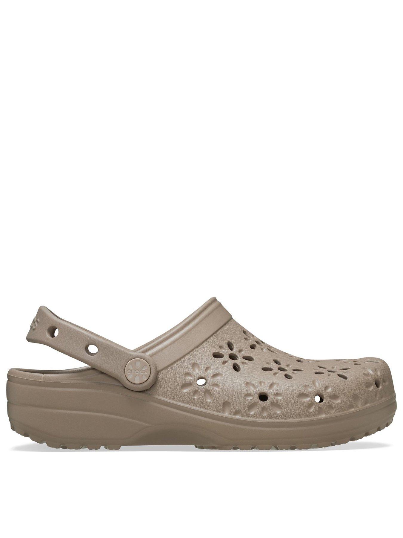 crocs-classic-floral-cut-out-clog-taupe