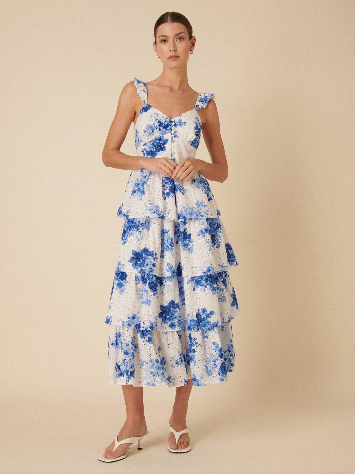 Image 1 of 5 of Nobodys Child Rhys Floral Midi Dress - Multi