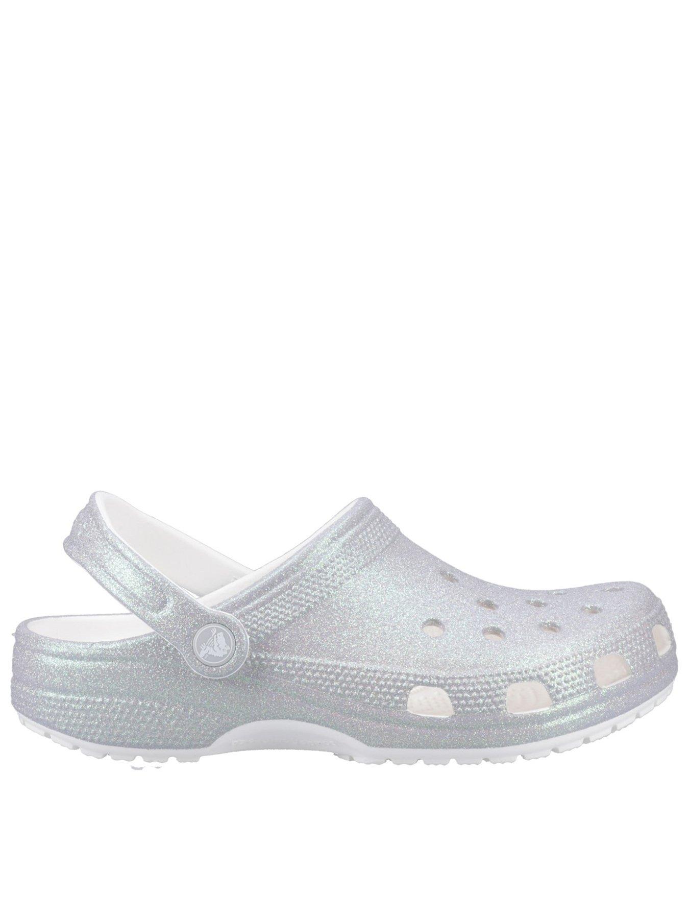 Image of Crocs Classic Glitter Clog - White