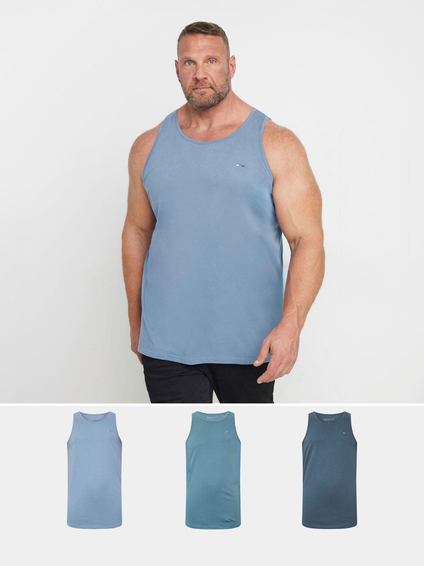 badrhino-3-pack-of-plain-vests-blue