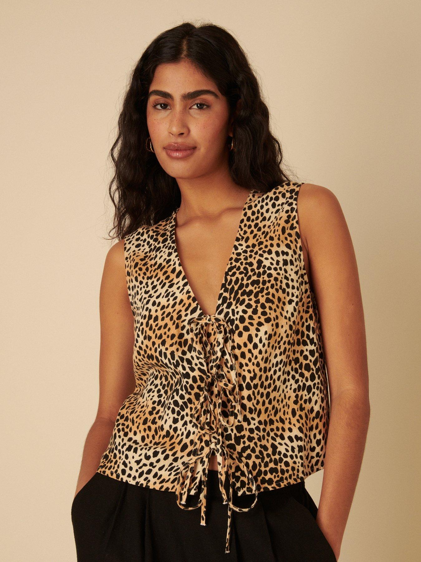 Nobodys Child Tessa Leopard Print Top - Print