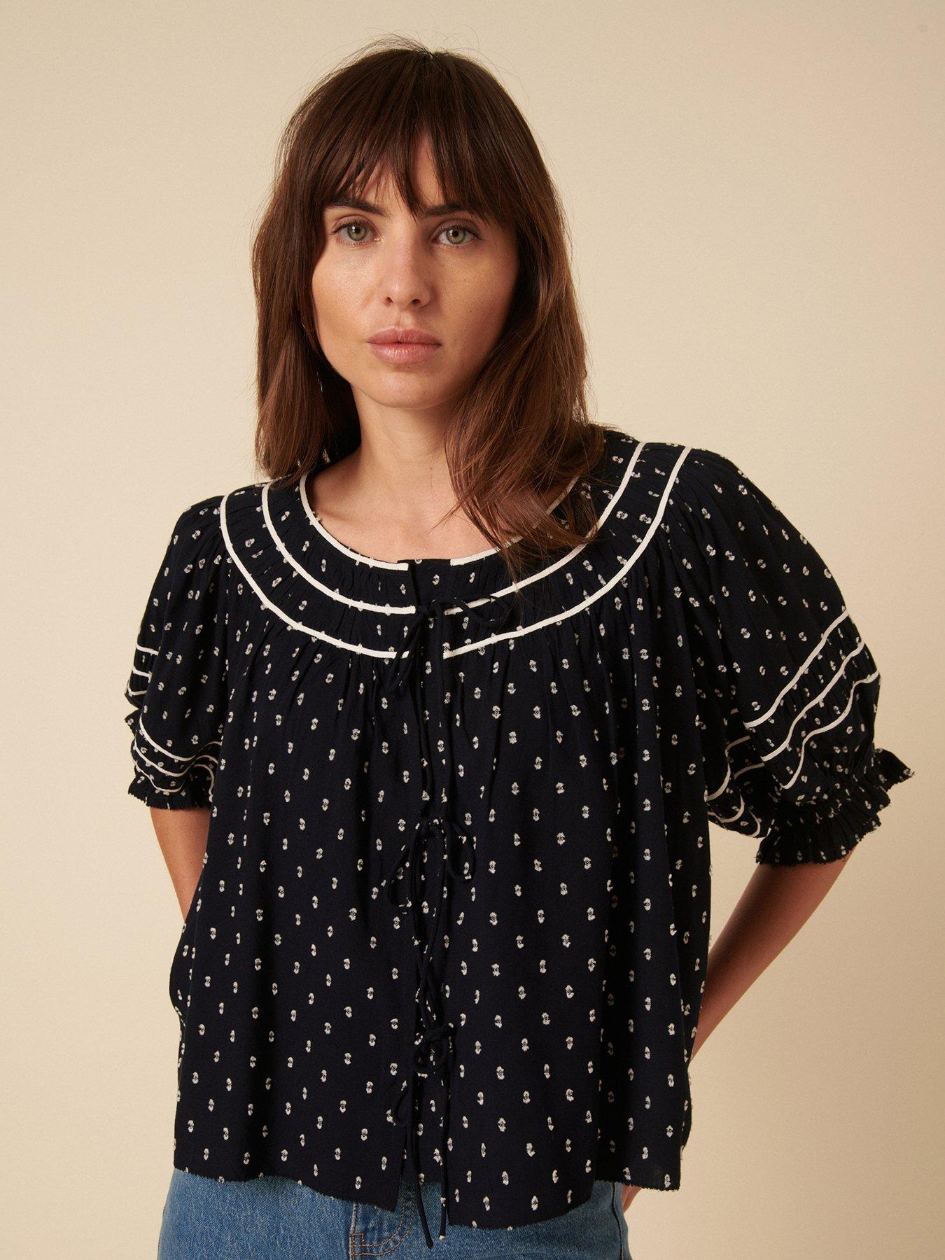 Image 1 of 3 of Nobodys Child Iris Top - Navy - Blue