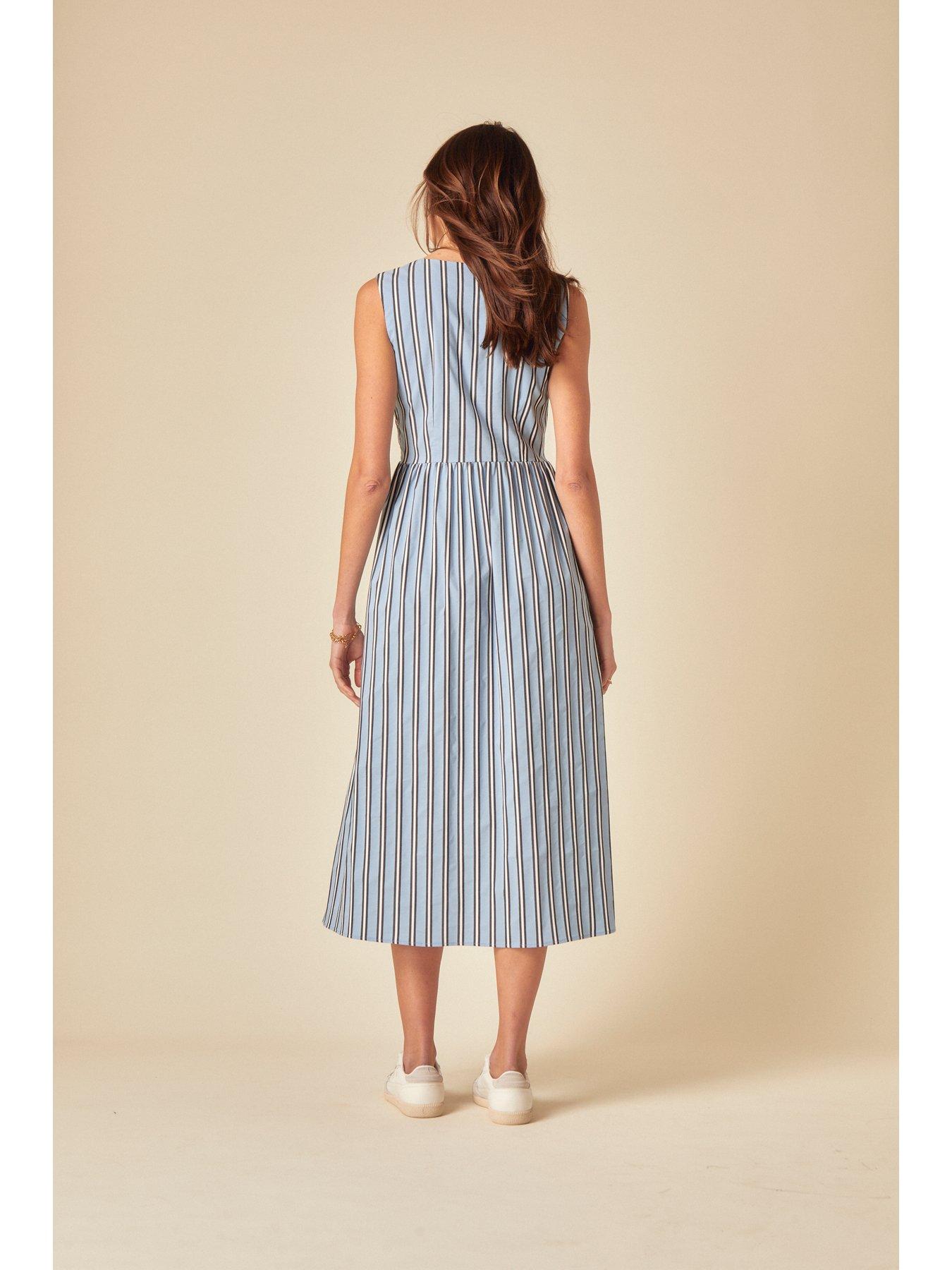 nobodys-child-posey-stripe-midi-dress-multistillFront