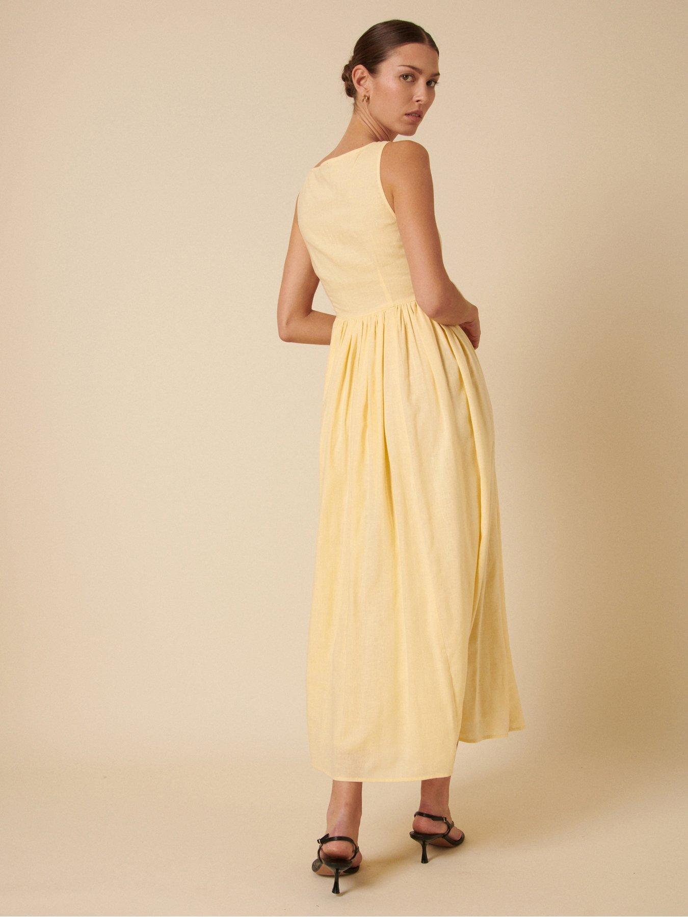 Image 2 of 4 of Nobodys Child Cora Midi Dress - Yellow