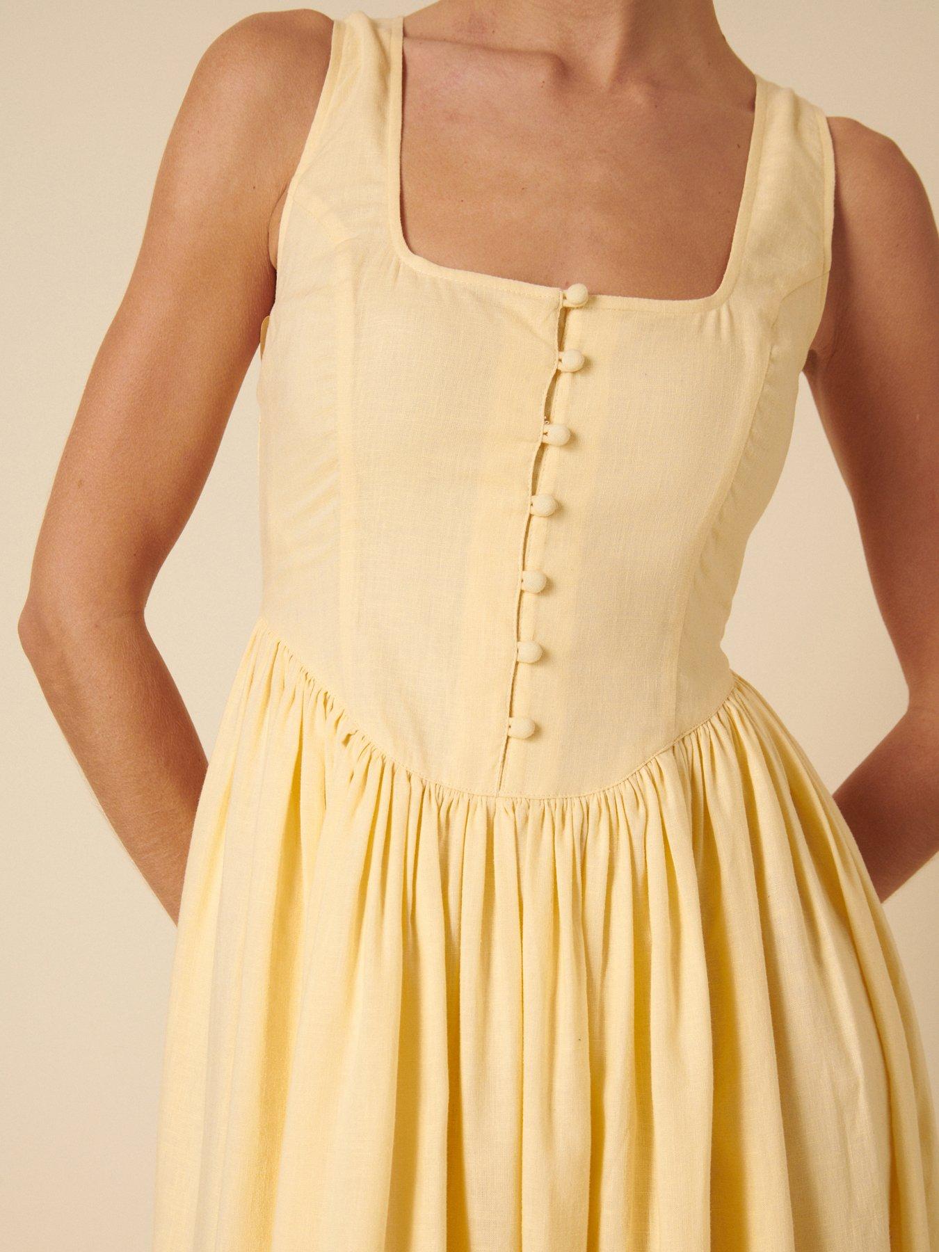 Image 4 of 4 of Nobodys Child Cora Midi Dress - Yellow