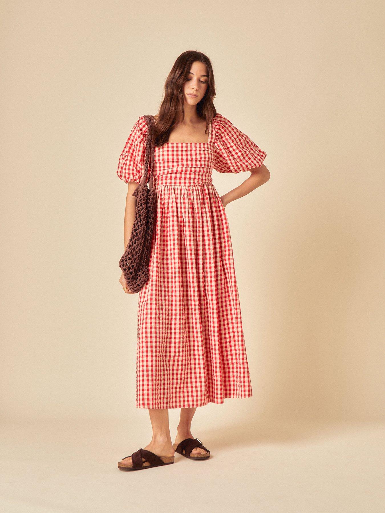 nobodys-child-nova-gingham-midi-dress-redfront