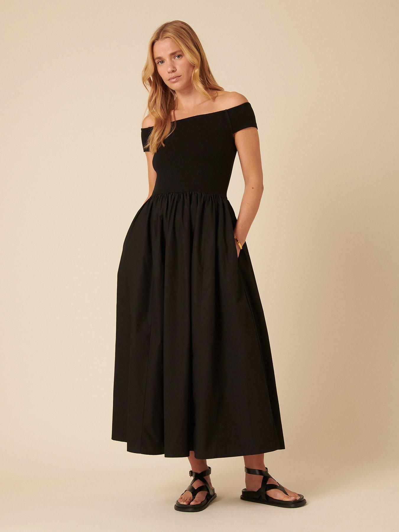 Nobodys Child Bardot Midi Dress - Black