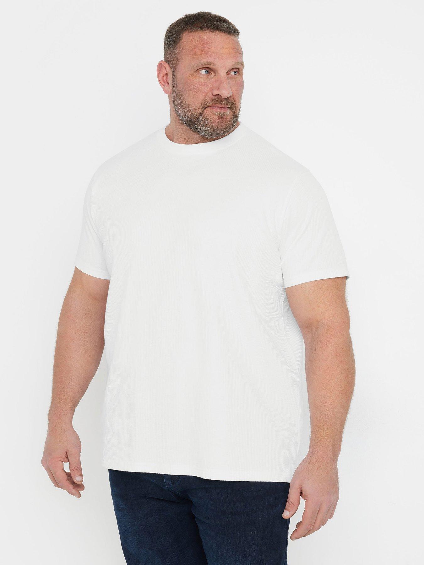Image 1 of 4 of BadRhino Seersucker Textured T-Shirt - Natural
