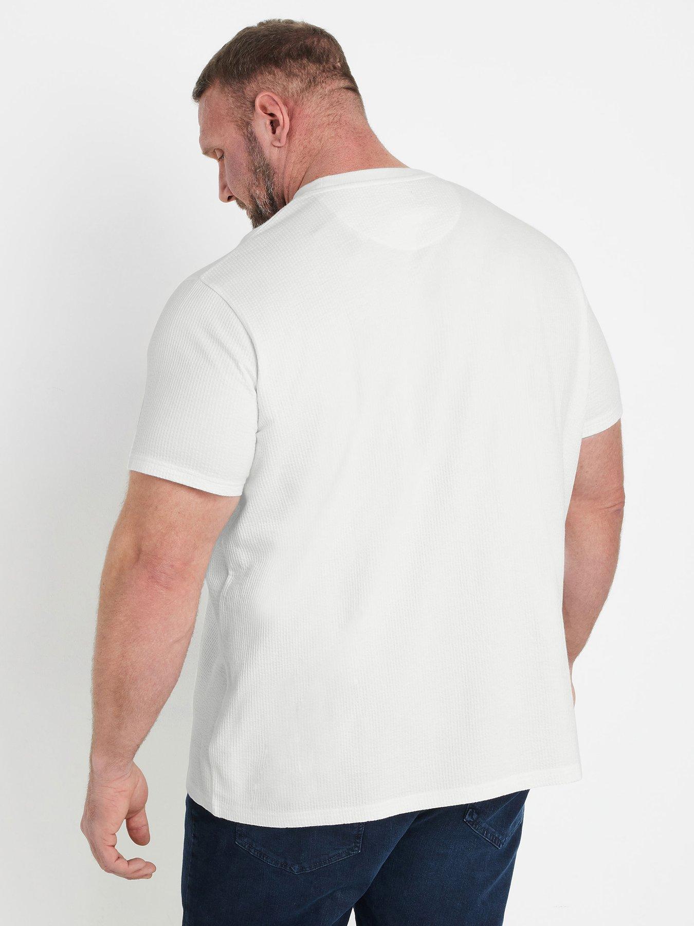 Image 2 of 4 of BadRhino Seersucker Textured T-Shirt - Natural