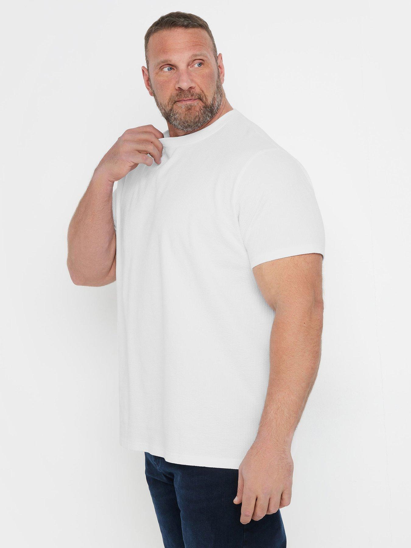 Image 4 of 4 of BadRhino Seersucker Textured T-Shirt - Natural