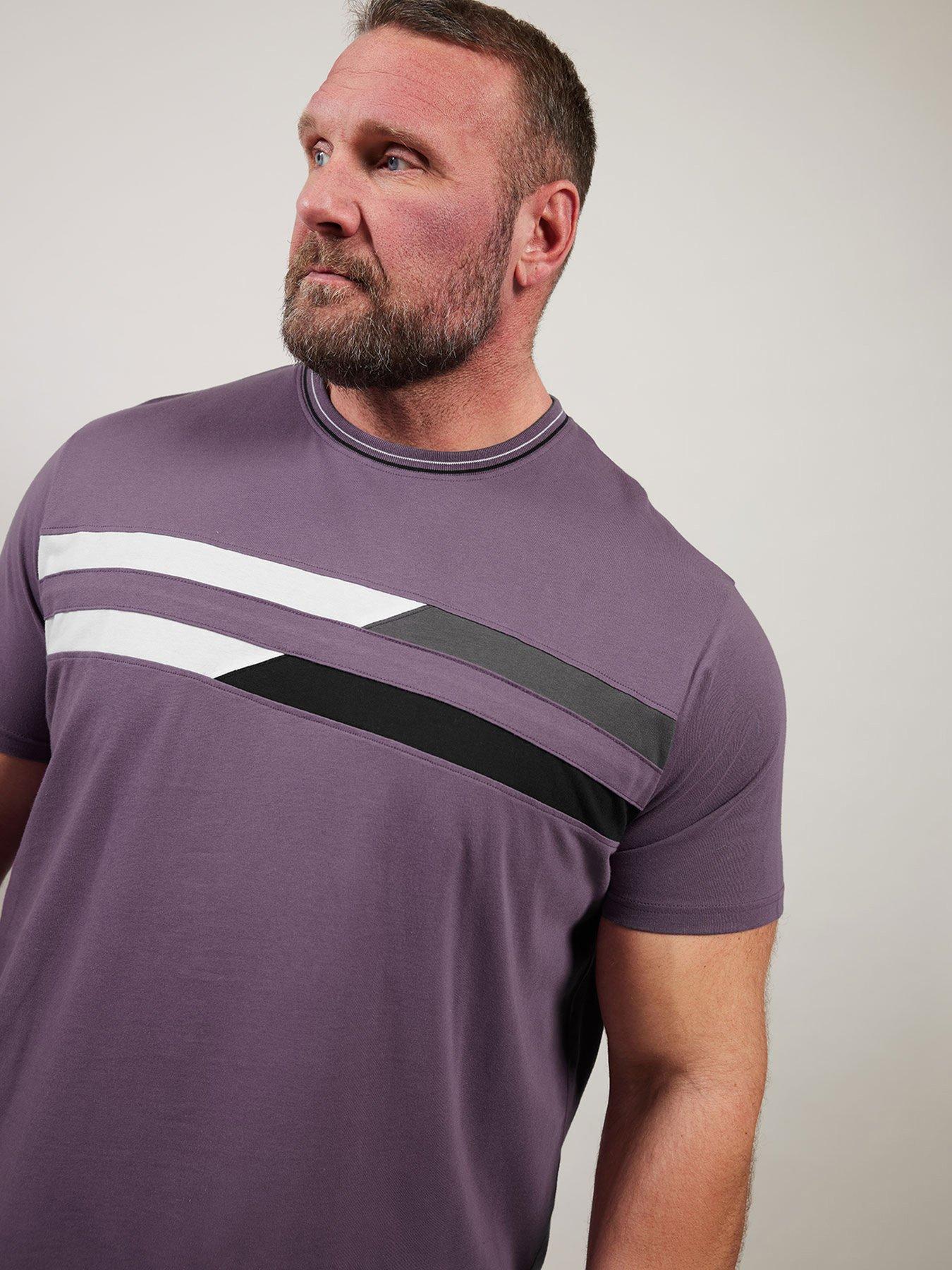 Image 1 of 4 of BadRhino Cut &amp; Sew T-Shirt - Aubergine