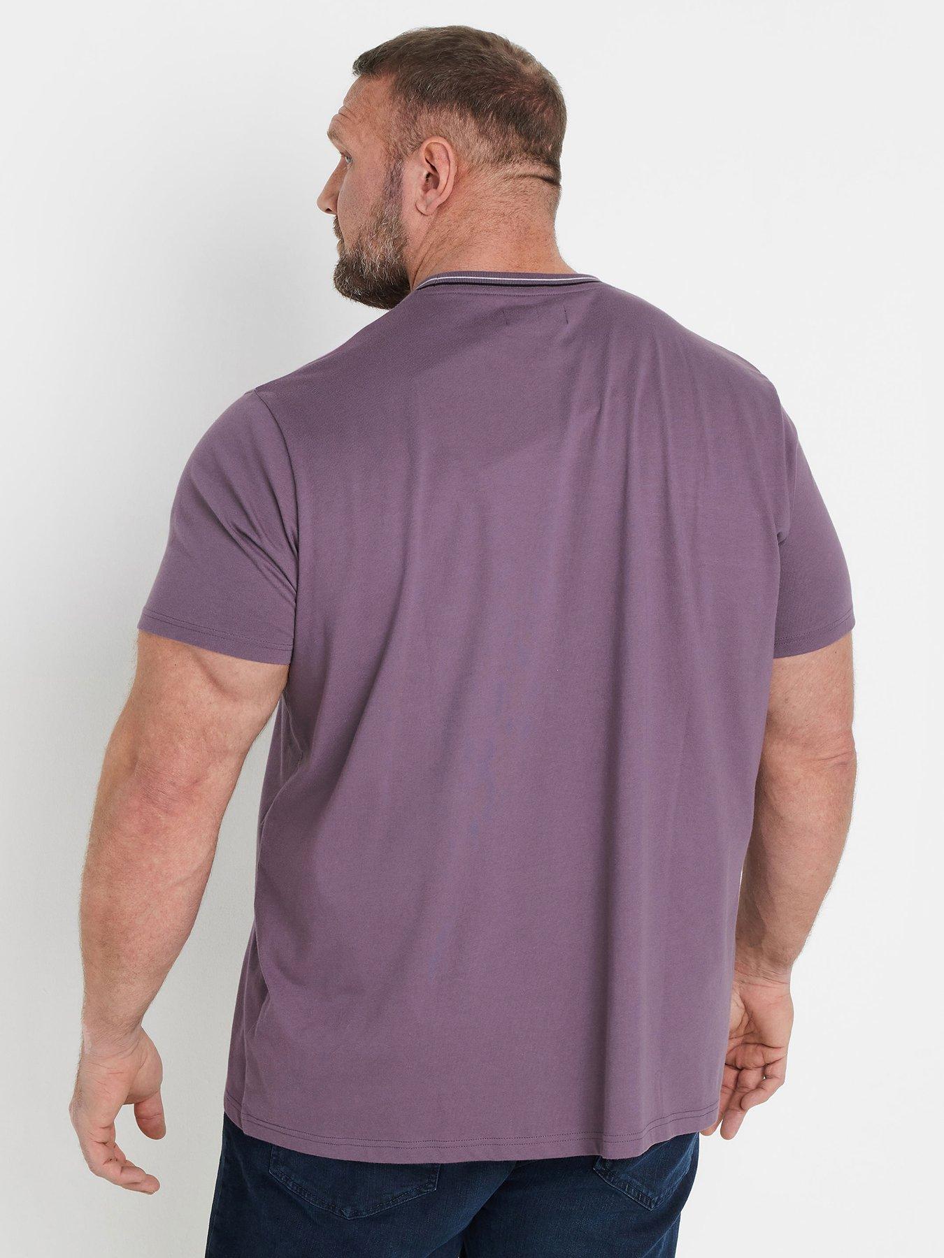 Image 2 of 4 of BadRhino Cut &amp; Sew T-Shirt - Aubergine