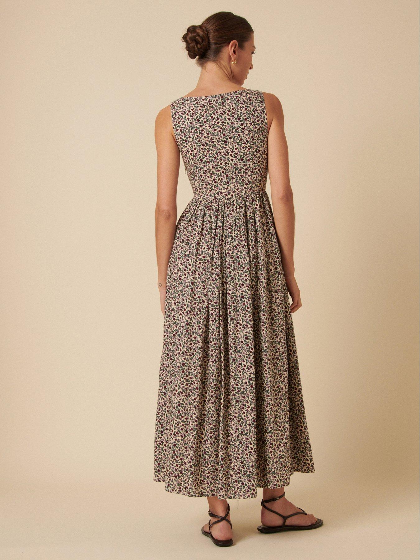 Image 2 of 5 of Nobodys Child Cora Ditsy Midi Dress - White