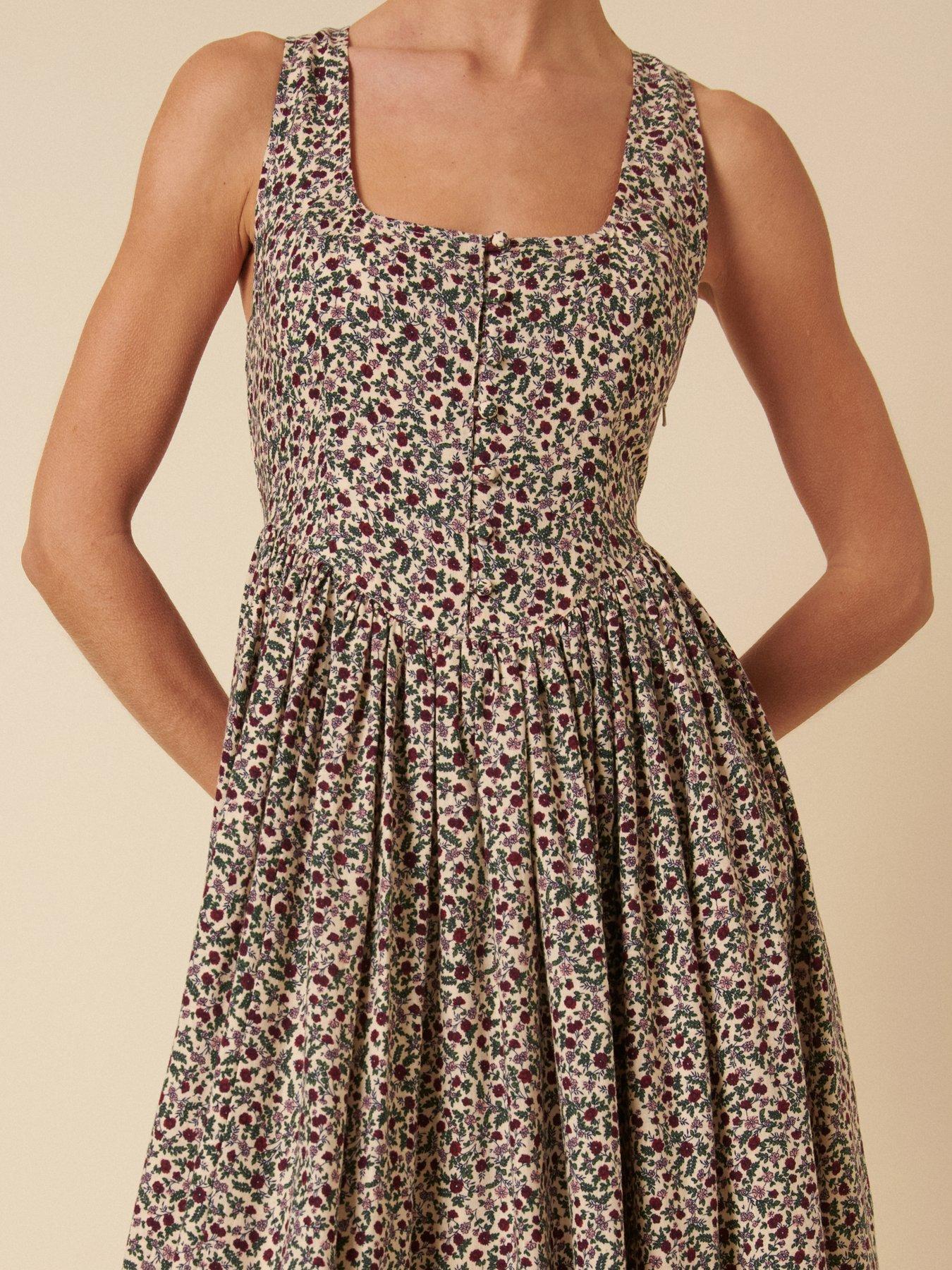 Image 4 of 5 of Nobodys Child Cora Ditsy Midi Dress - White