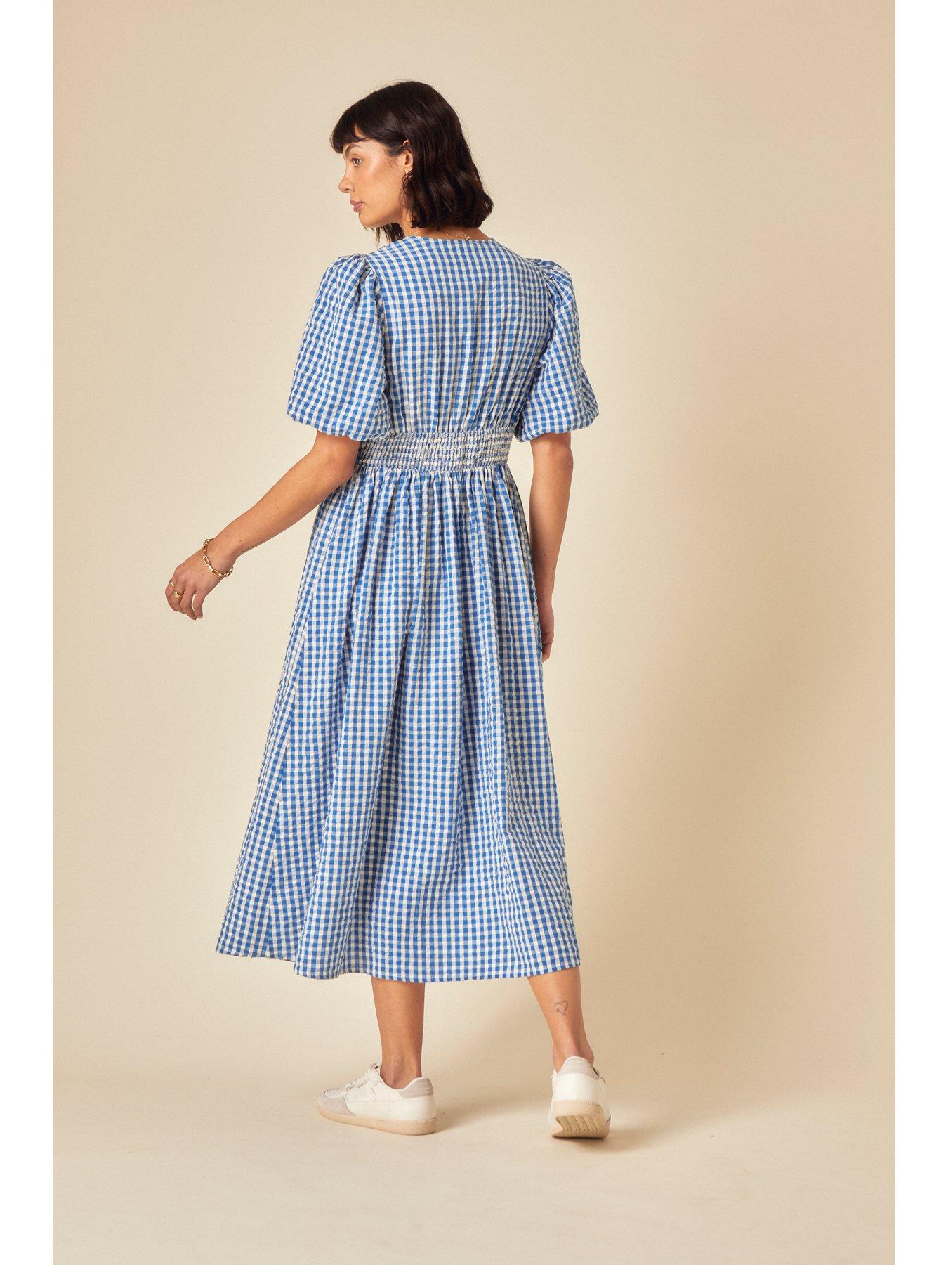 nobodys-child-scottie-gingham-midi-dress-bluestillFront