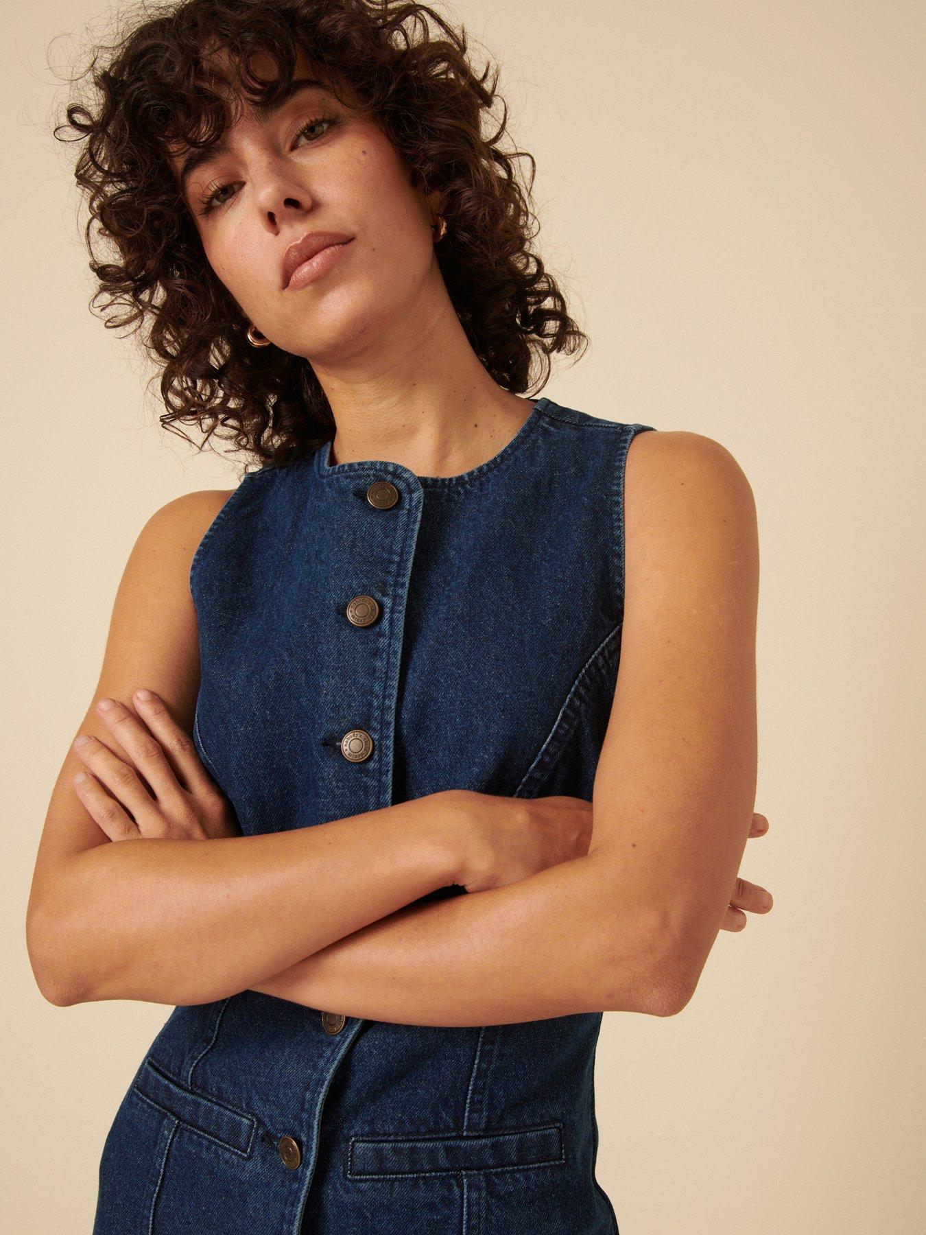 Image 4 of 5 of Nobodys Child Denim Midi Dress - Blue