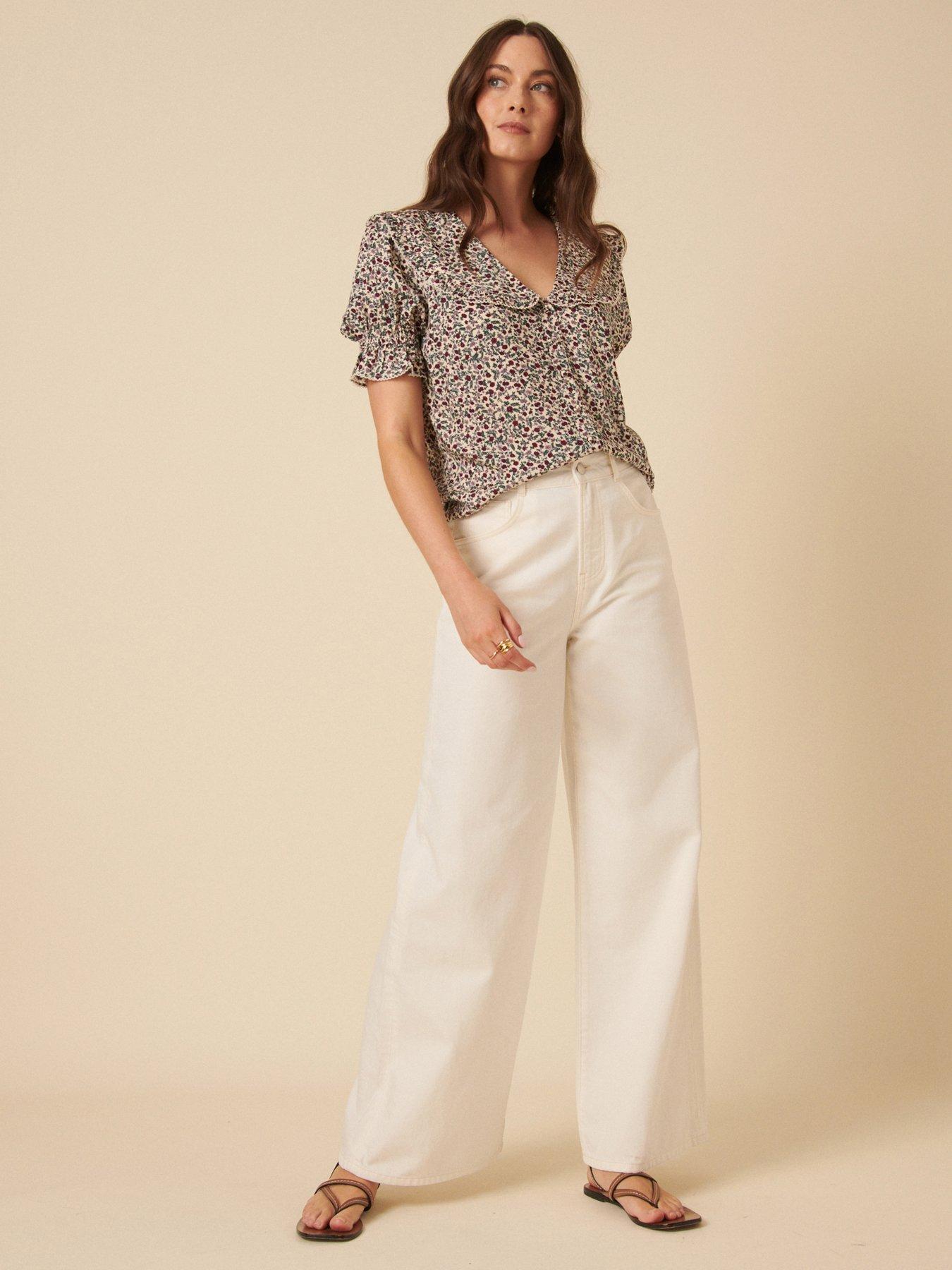 Image 3 of 4 of Nobodys Child Palazzo Jean - Bright Cream
