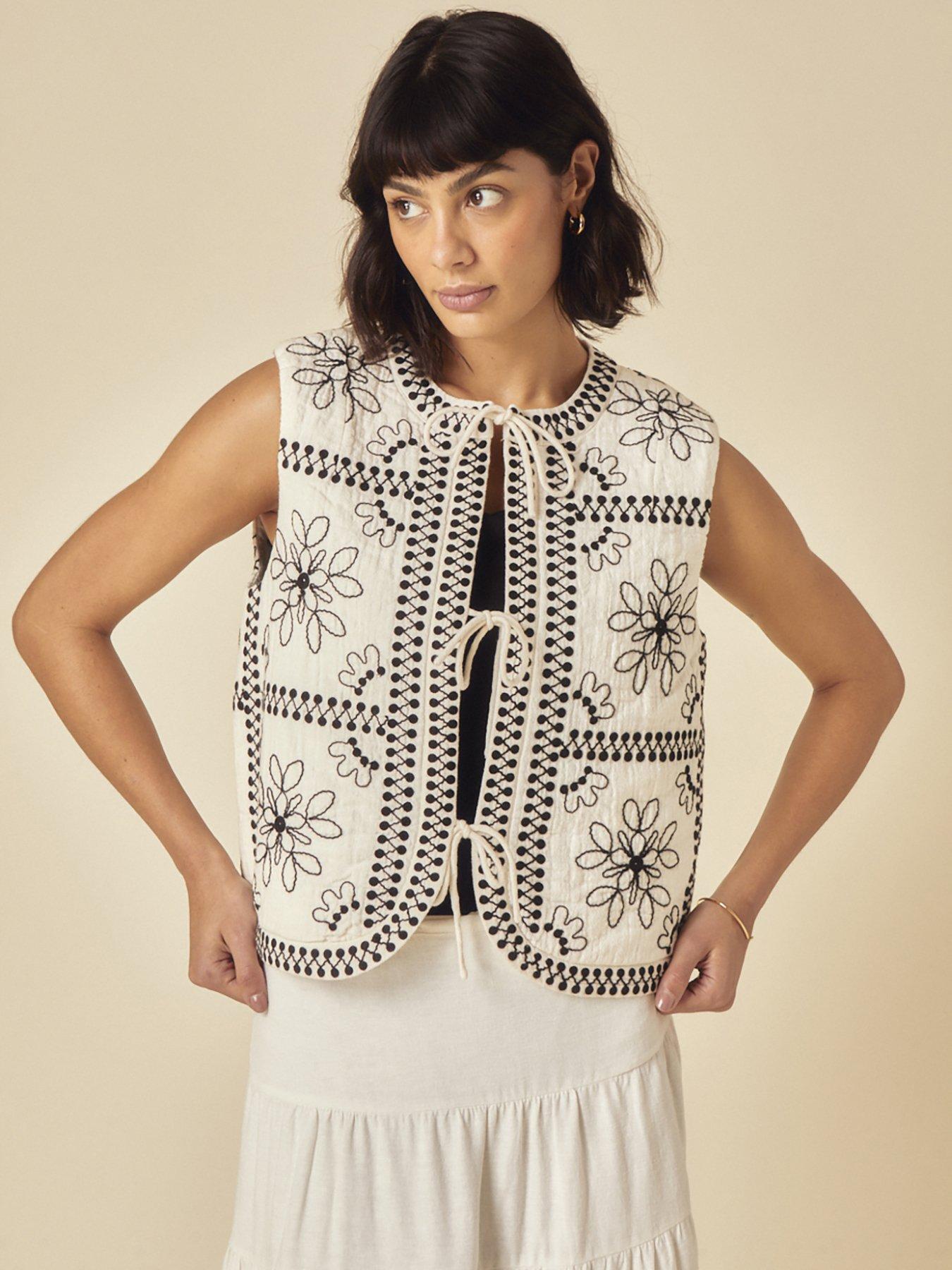Image 1 of 5 of Nobodys Child Layla Embroidered Gilet - Multi