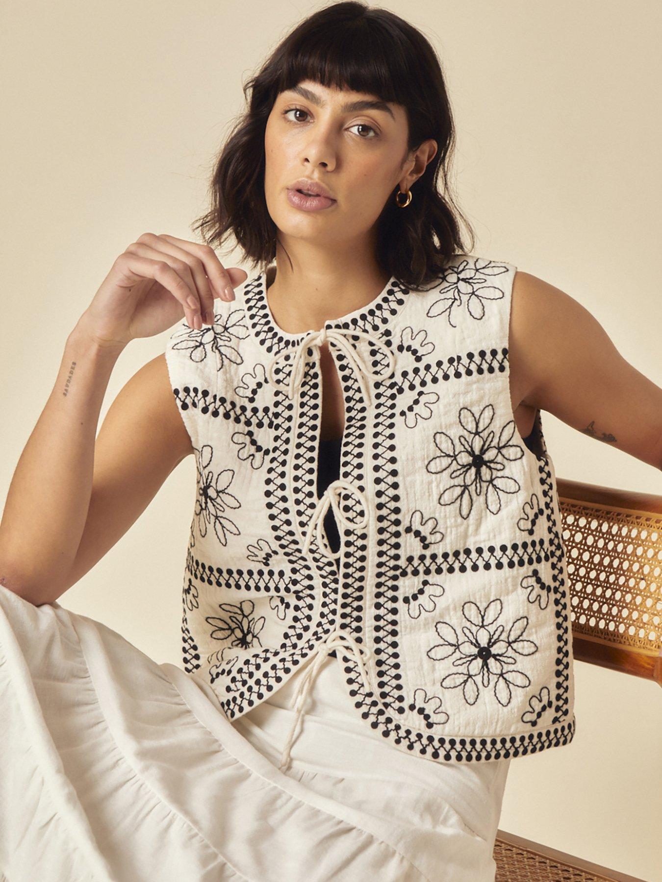 Image 4 of 5 of Nobodys Child Layla Embroidered Gilet - Multi