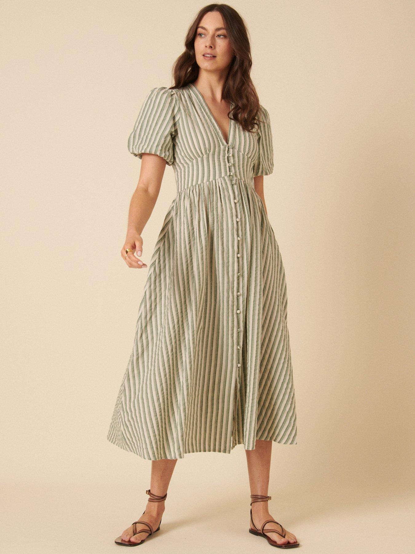 nobodys-child-seersucker-stripe-midaxi-dress-green