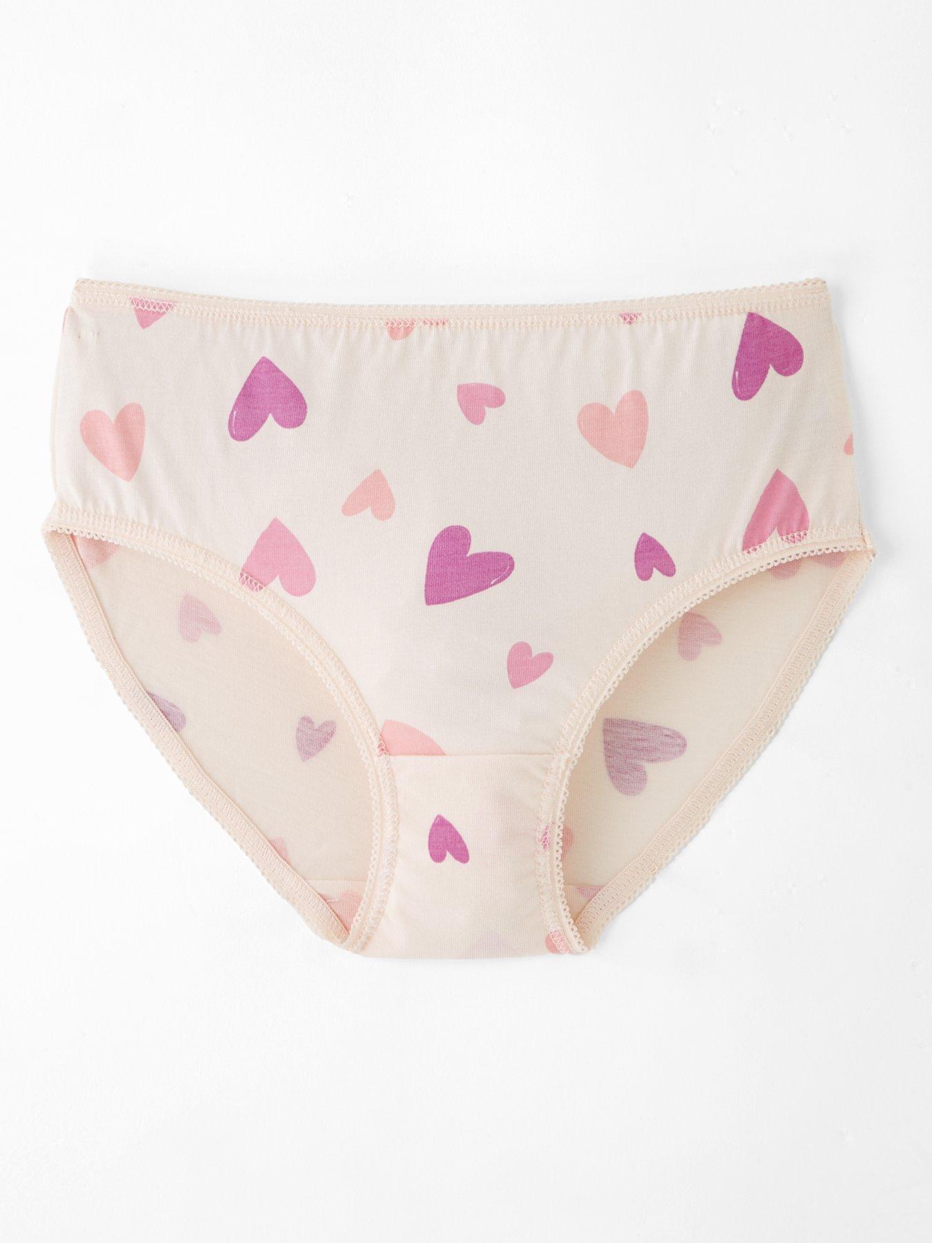 Image 2 of 5 of Mini V by Very Girls 7 Pack Briefs - Star/Heart Print