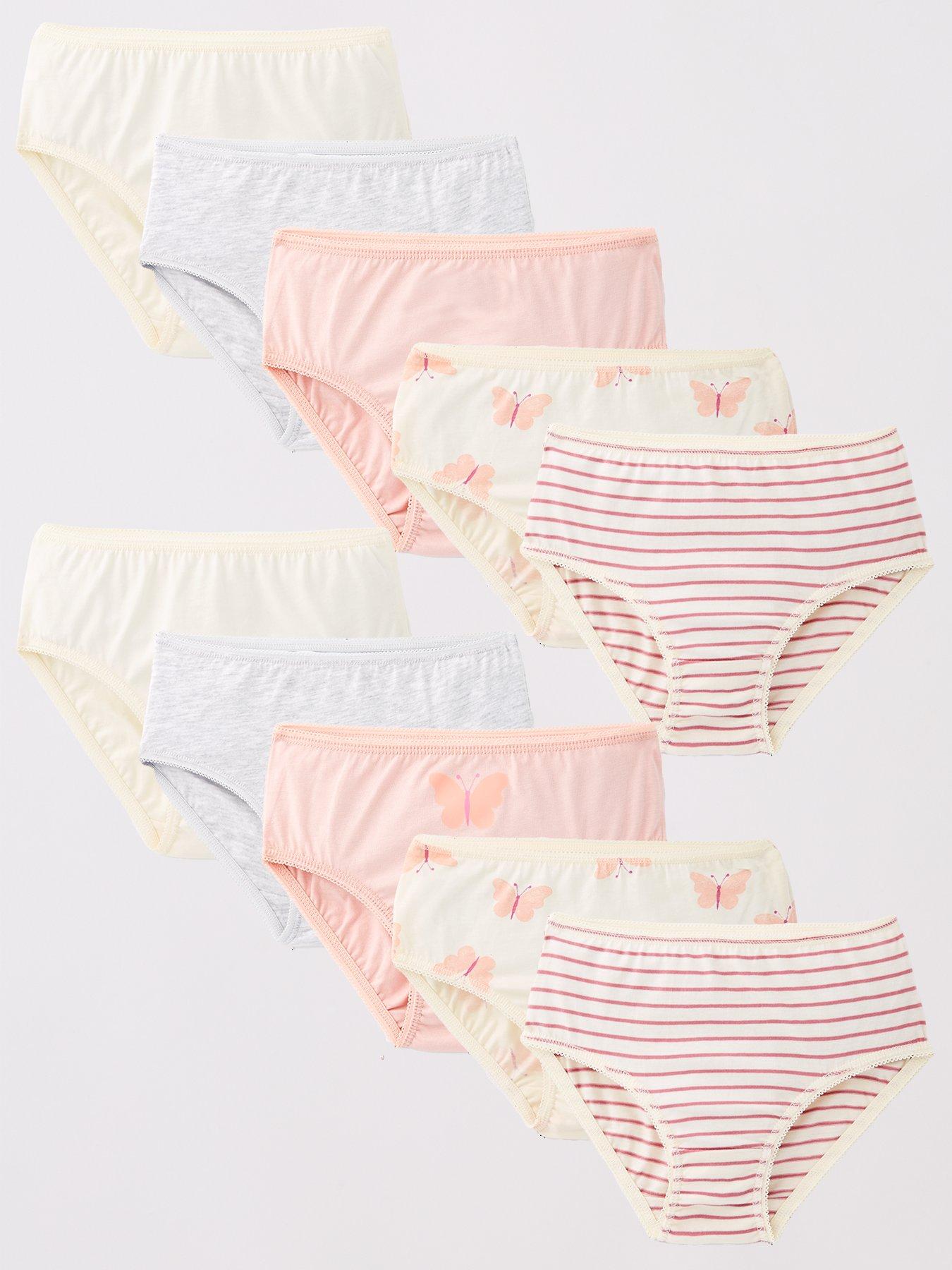 Mini V by Very Girls 10 Pack Briefs (Butterfly Print) - Multi