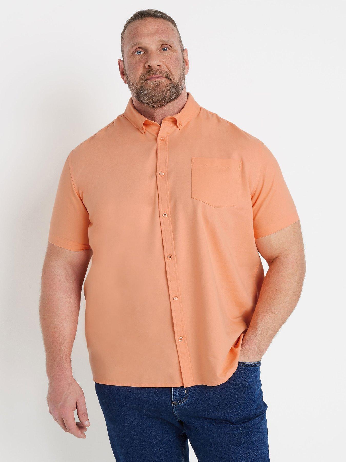 Image 1 of 4 of BadRhino Short Sleeve Oxford Shirt - Pink