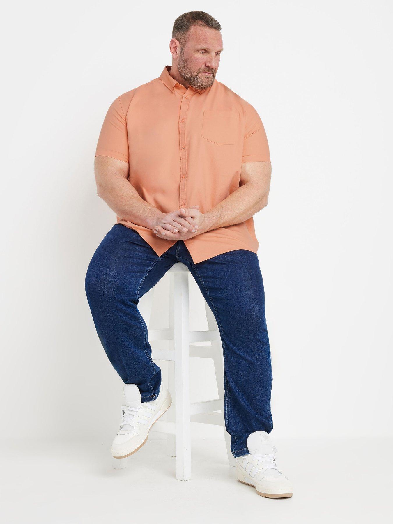 Image 4 of 4 of BadRhino Short Sleeve Oxford Shirt - Pink