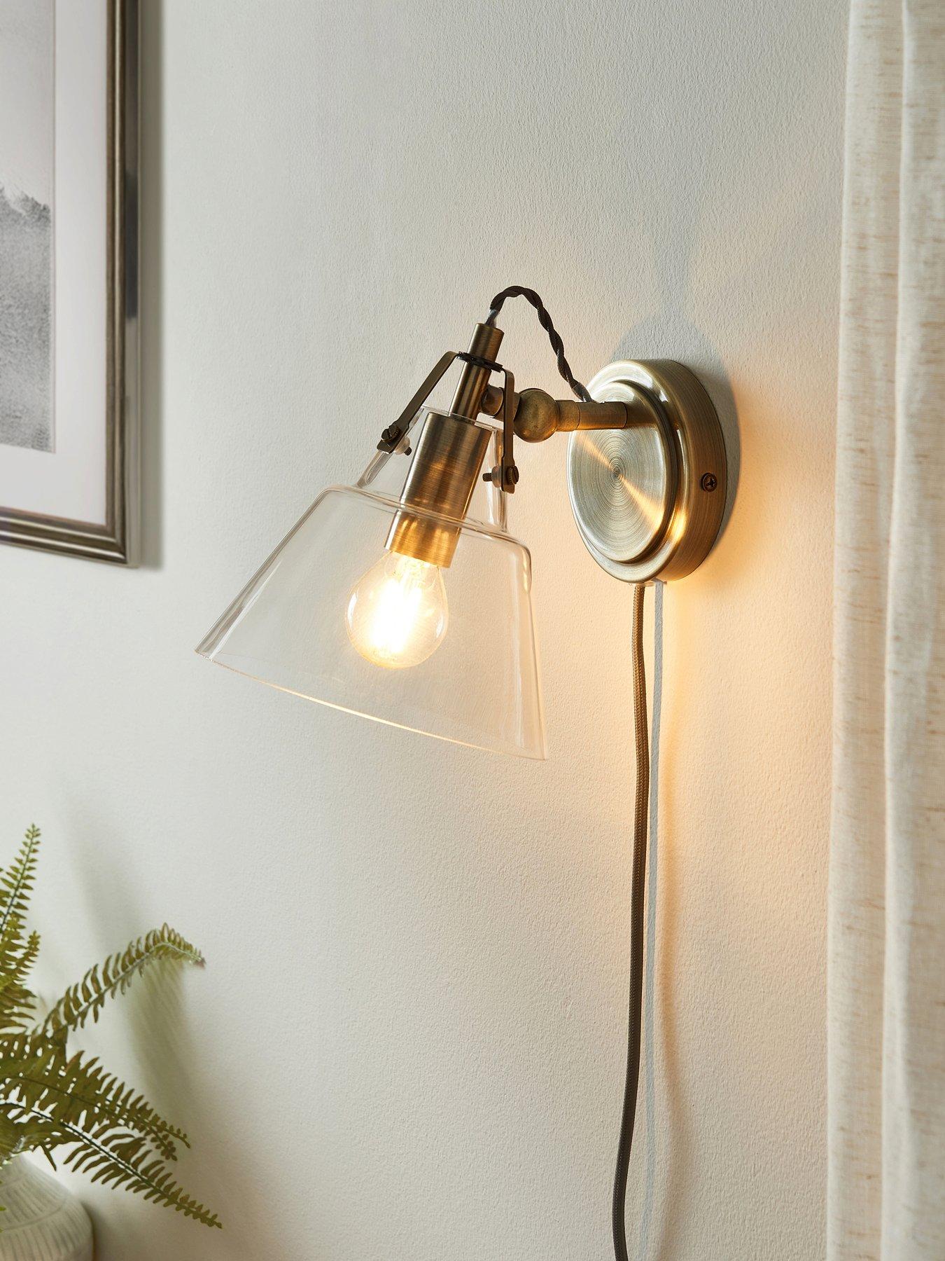Image 1 of 6 of Very Home Rushcombe Wall Light Plug In