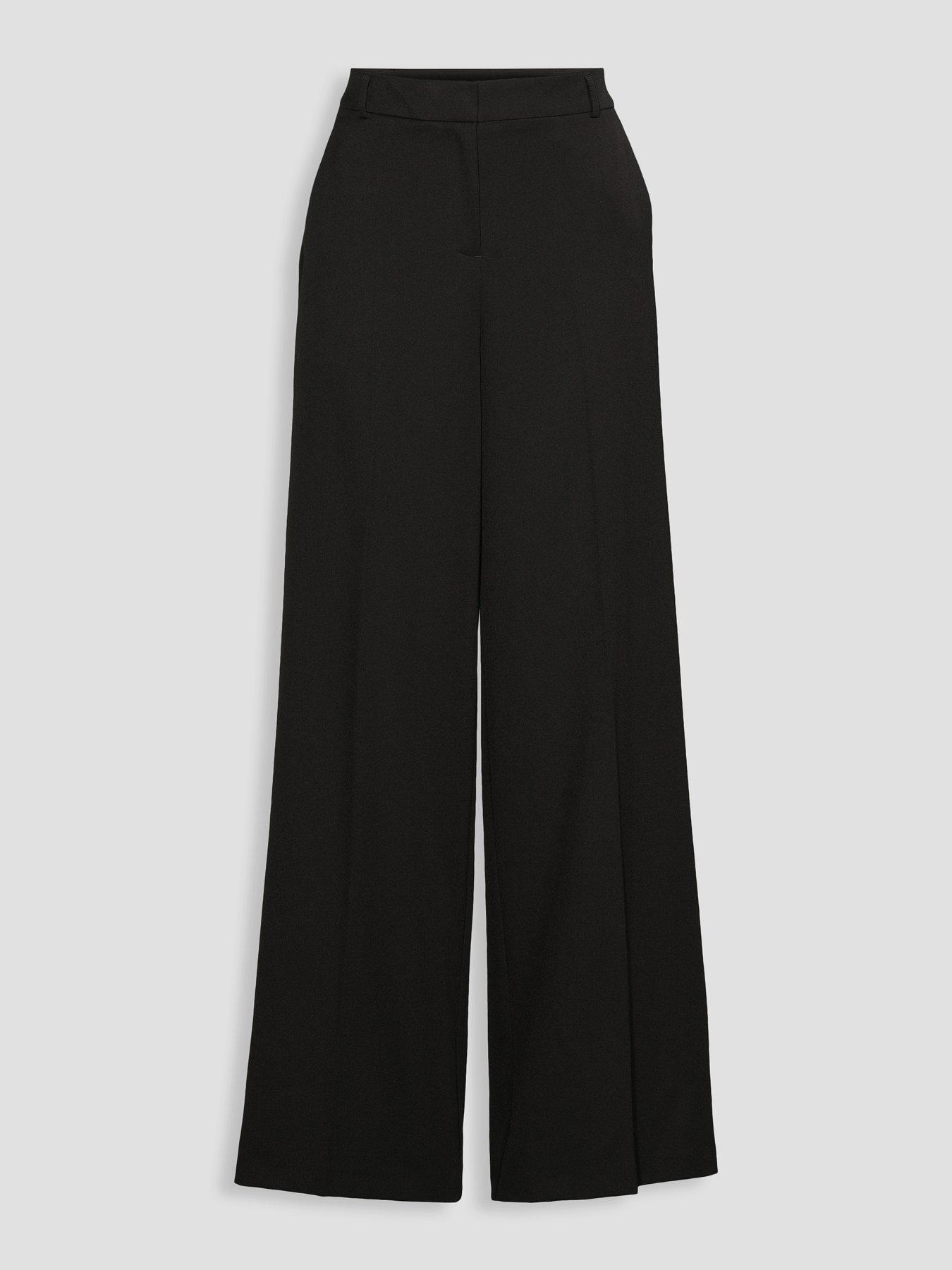 Image 7 of 7 of The Very Collection Womens Petite Wide Leg Stretch Trousers - Black