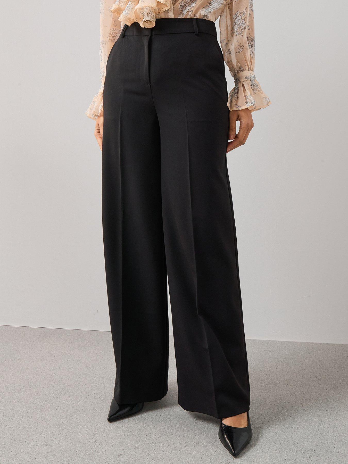 Image 1 of 6 of The Very Collection Tall Wide Leg Trouser - Black