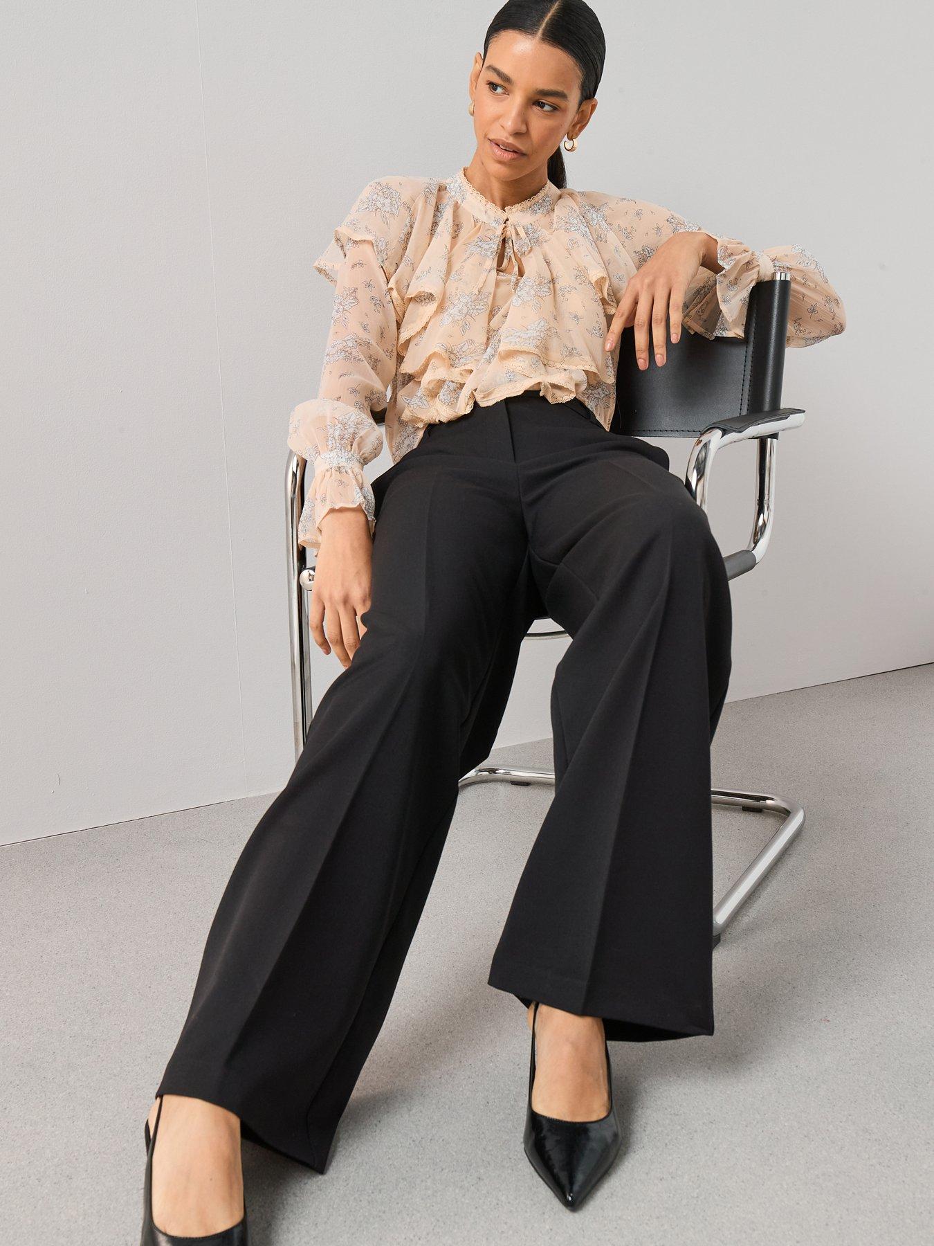 Image 5 of 6 of The Very Collection Tall Wide Leg Trouser - Black