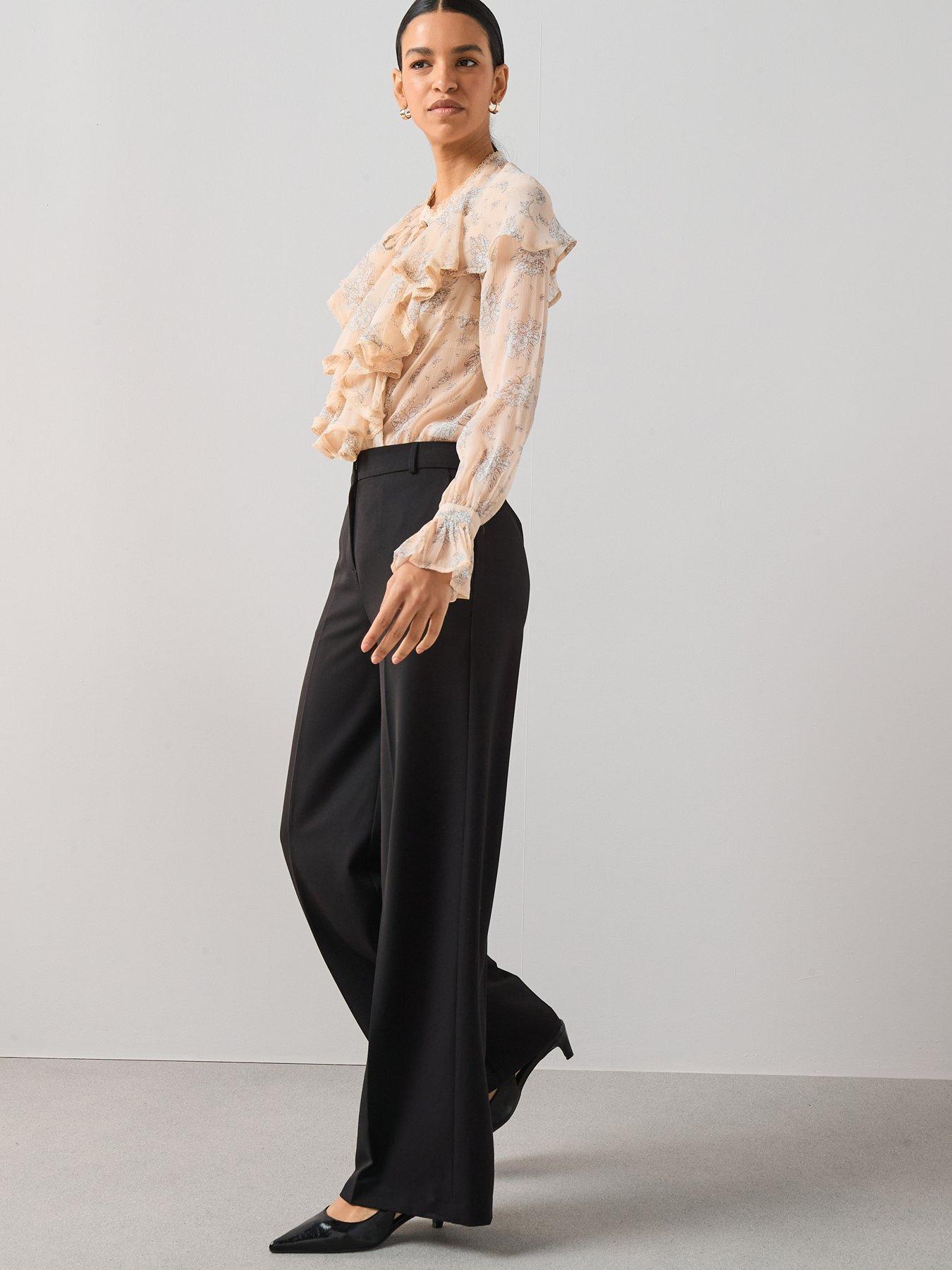 Image 6 of 6 of The Very Collection Tall Wide Leg Trouser - Black